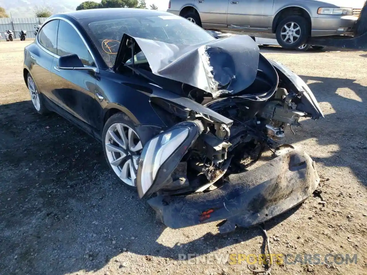 1 Photograph of a damaged car 5YJ3E1EA2KF357450 TESLA MODEL 3 2019