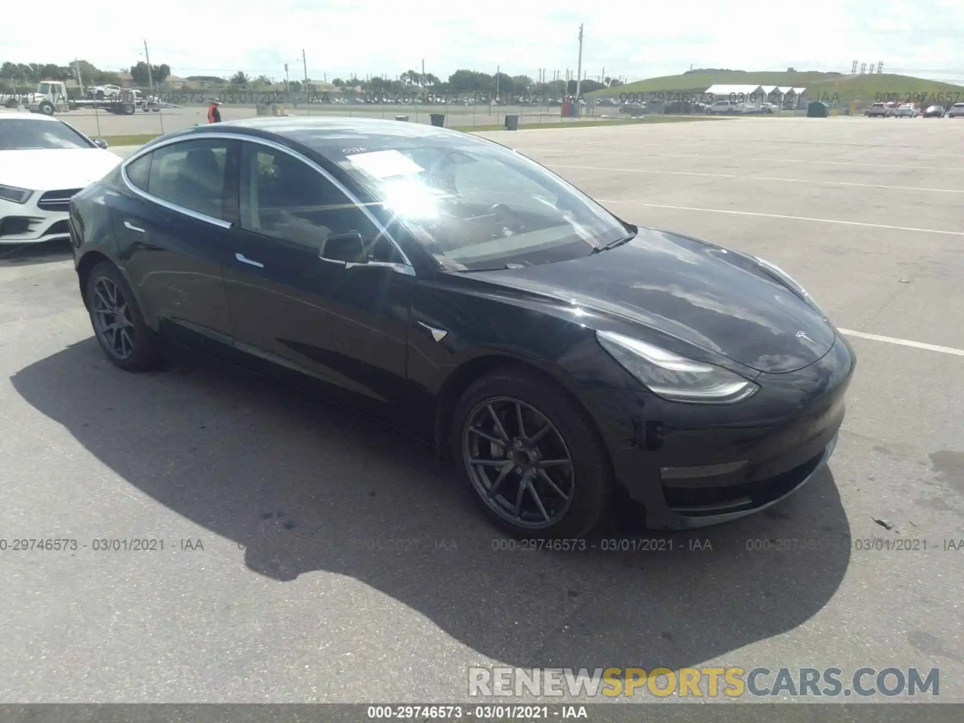 1 Photograph of a damaged car 5YJ3E1EA2KF361773 TESLA MODEL 3 2019