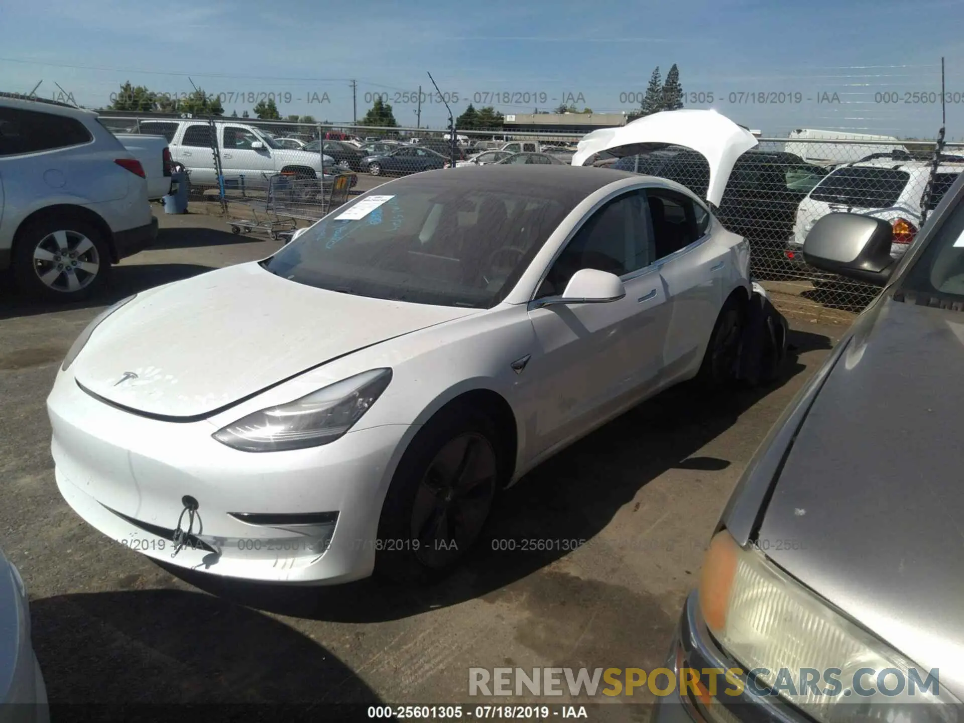 2 Photograph of a damaged car 5YJ3E1EA2KF362809 TESLA MODEL 3 2019