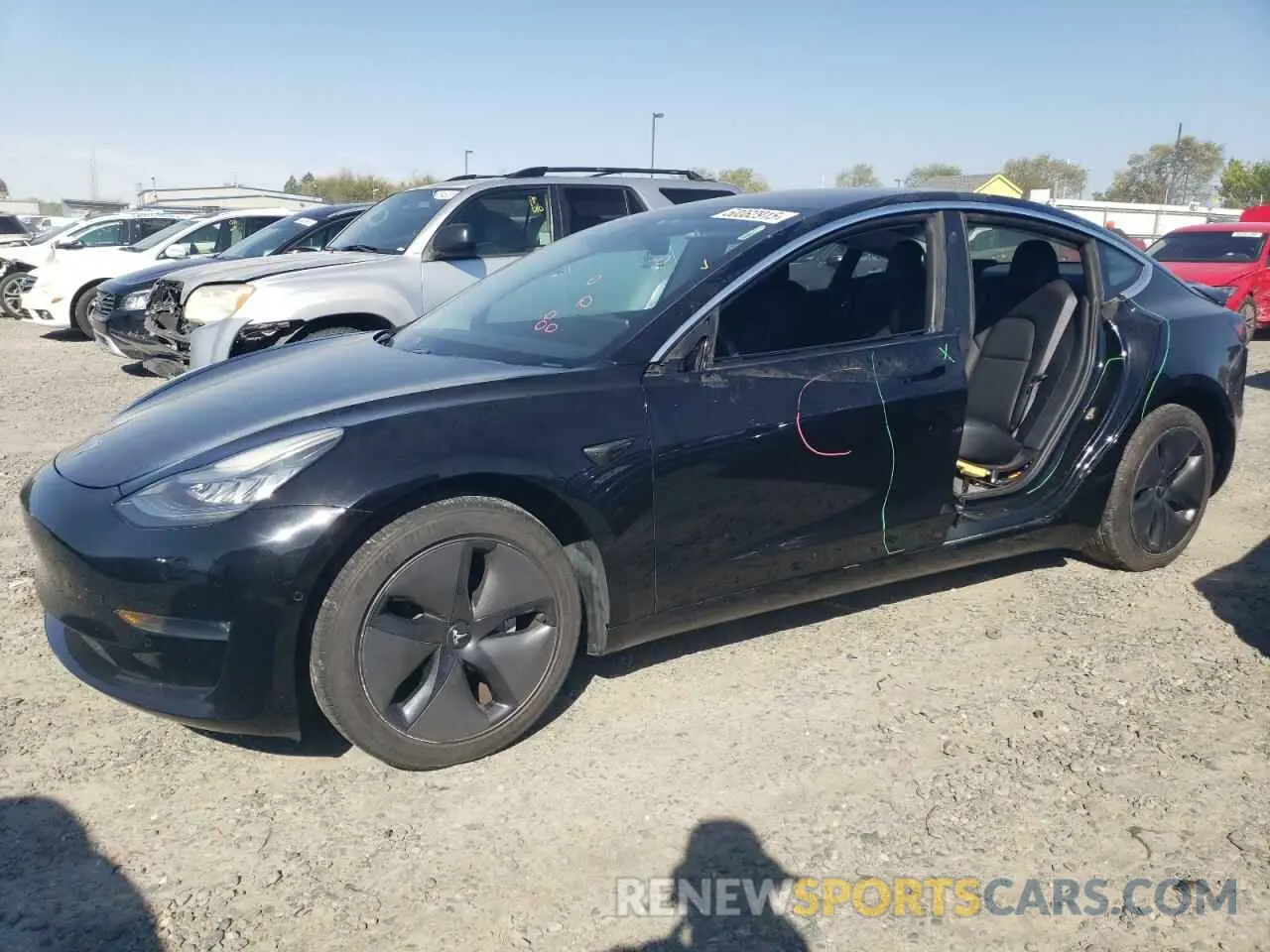 1 Photograph of a damaged car 5YJ3E1EA2KF398841 TESLA MODEL 3 2019