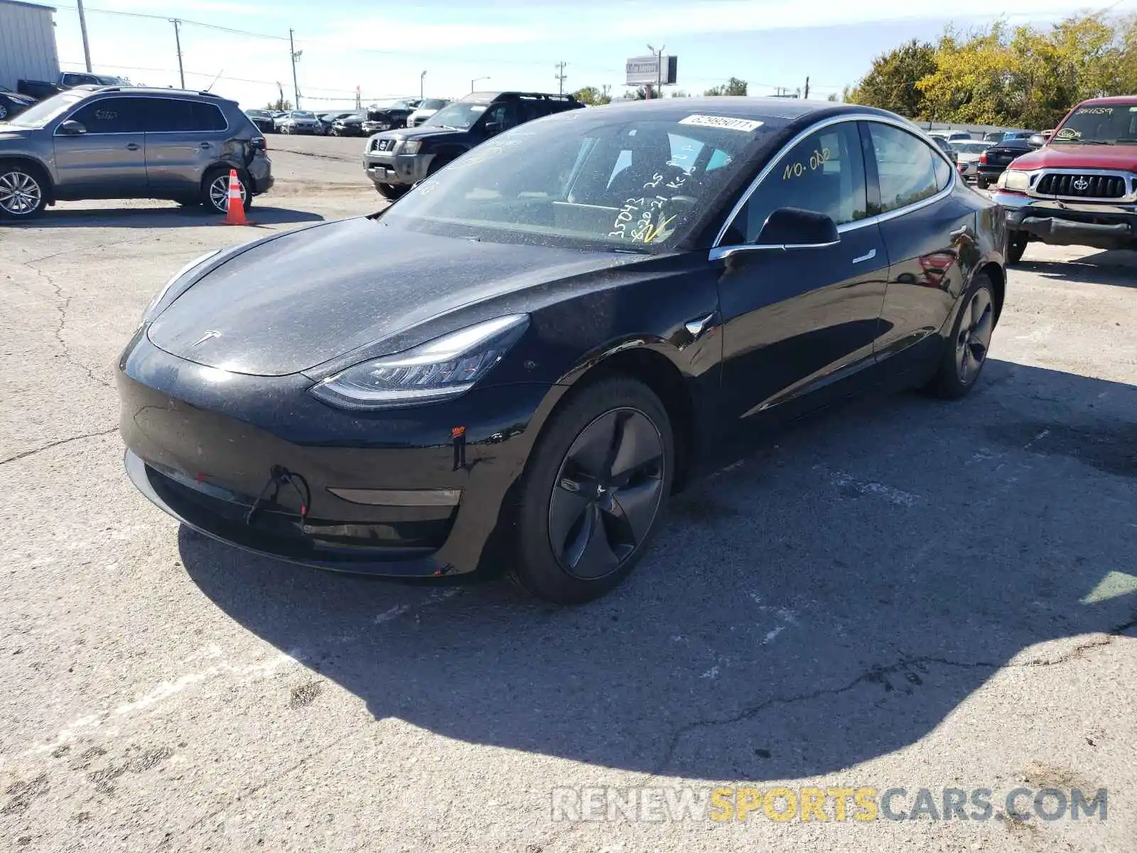 2 Photograph of a damaged car 5YJ3E1EA2KF399973 TESLA MODEL 3 2019