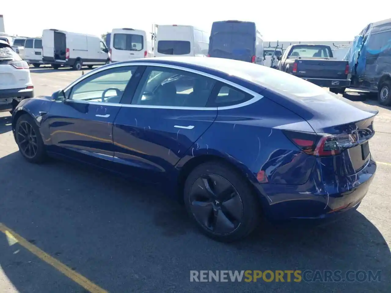 2 Photograph of a damaged car 5YJ3E1EA2KF401043 TESLA MODEL 3 2019