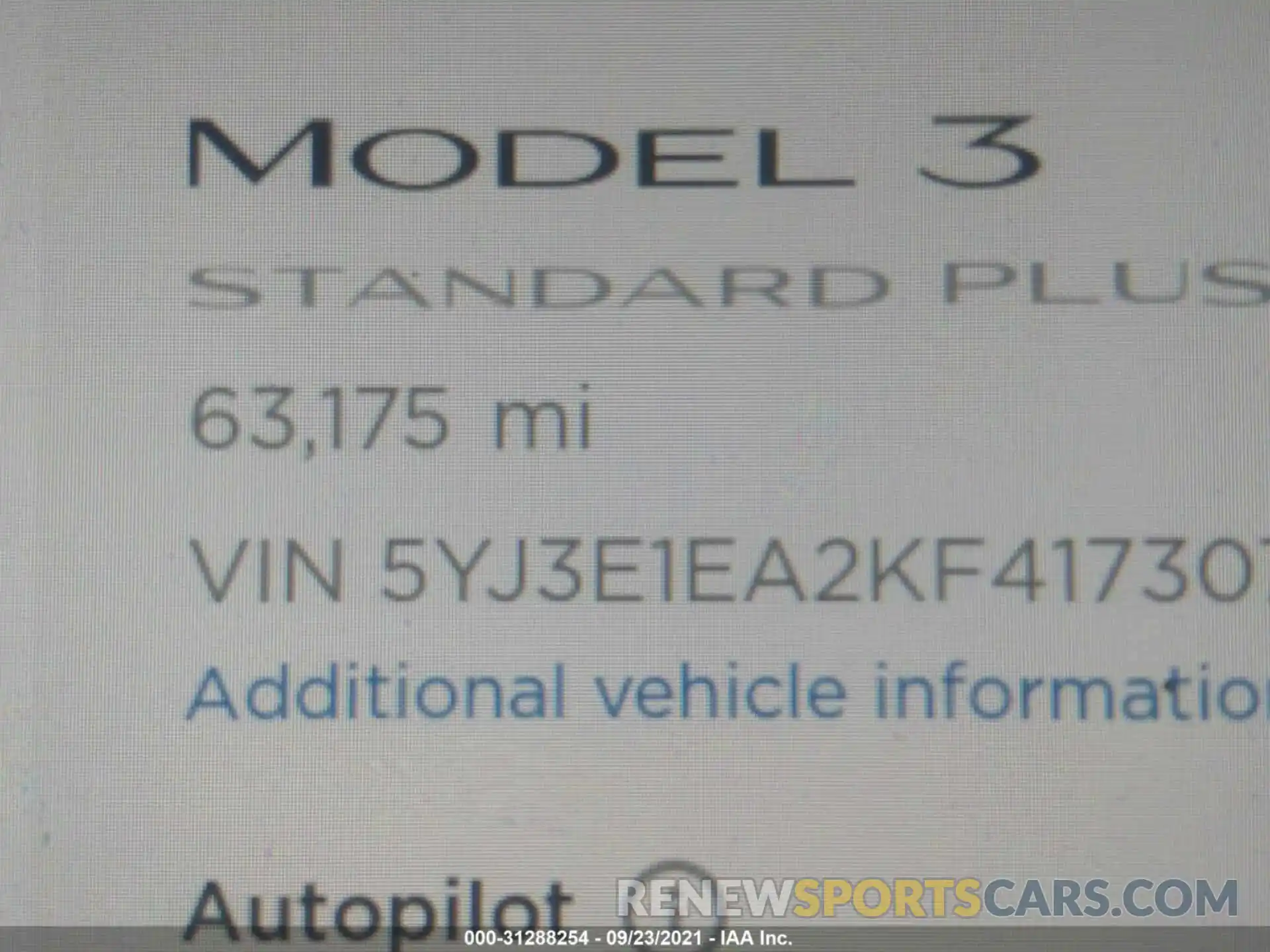 7 Photograph of a damaged car 5YJ3E1EA2KF417307 TESLA MODEL 3 2019