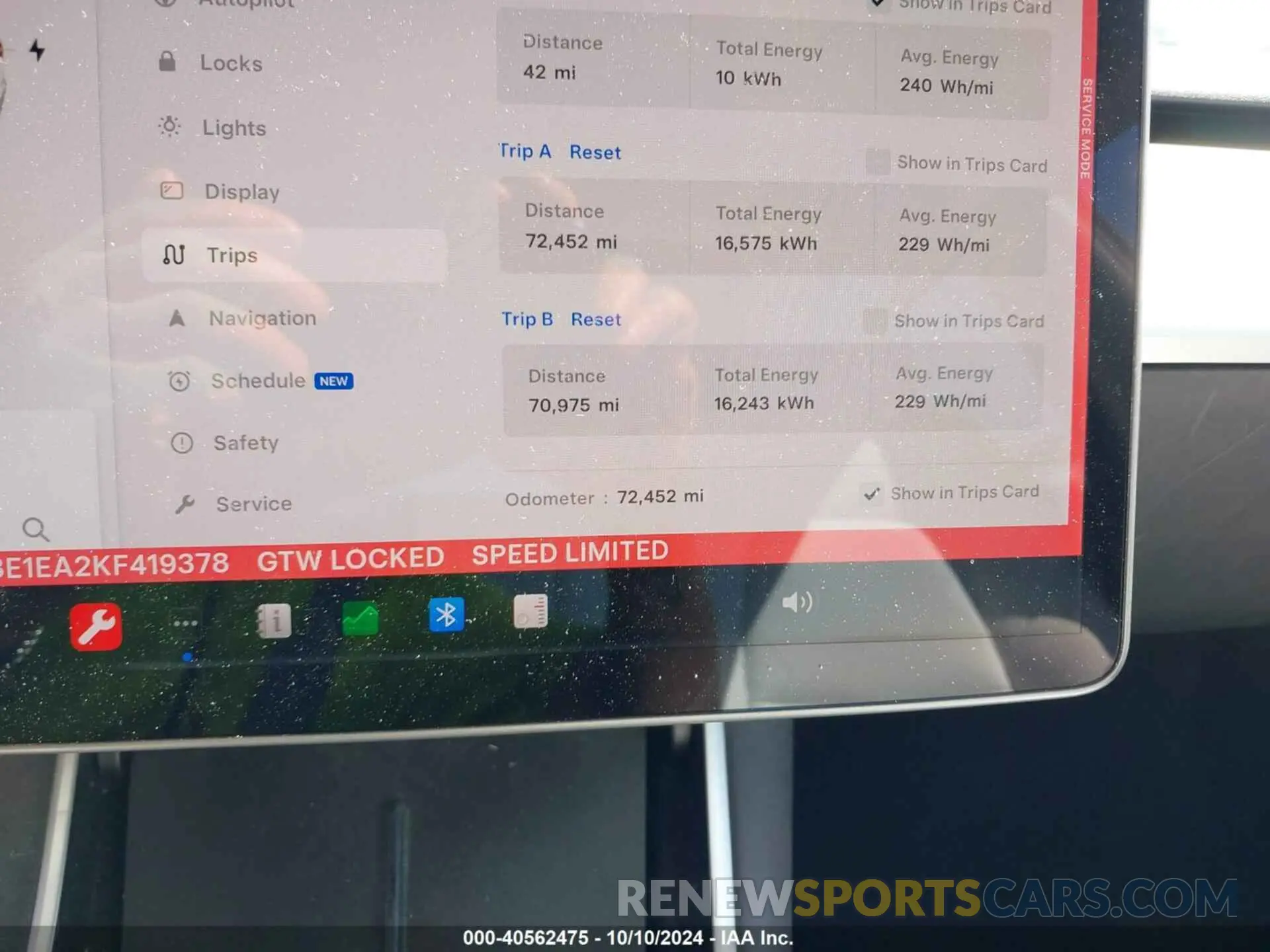 15 Photograph of a damaged car 5YJ3E1EA2KF419378 TESLA MODEL 3 2019