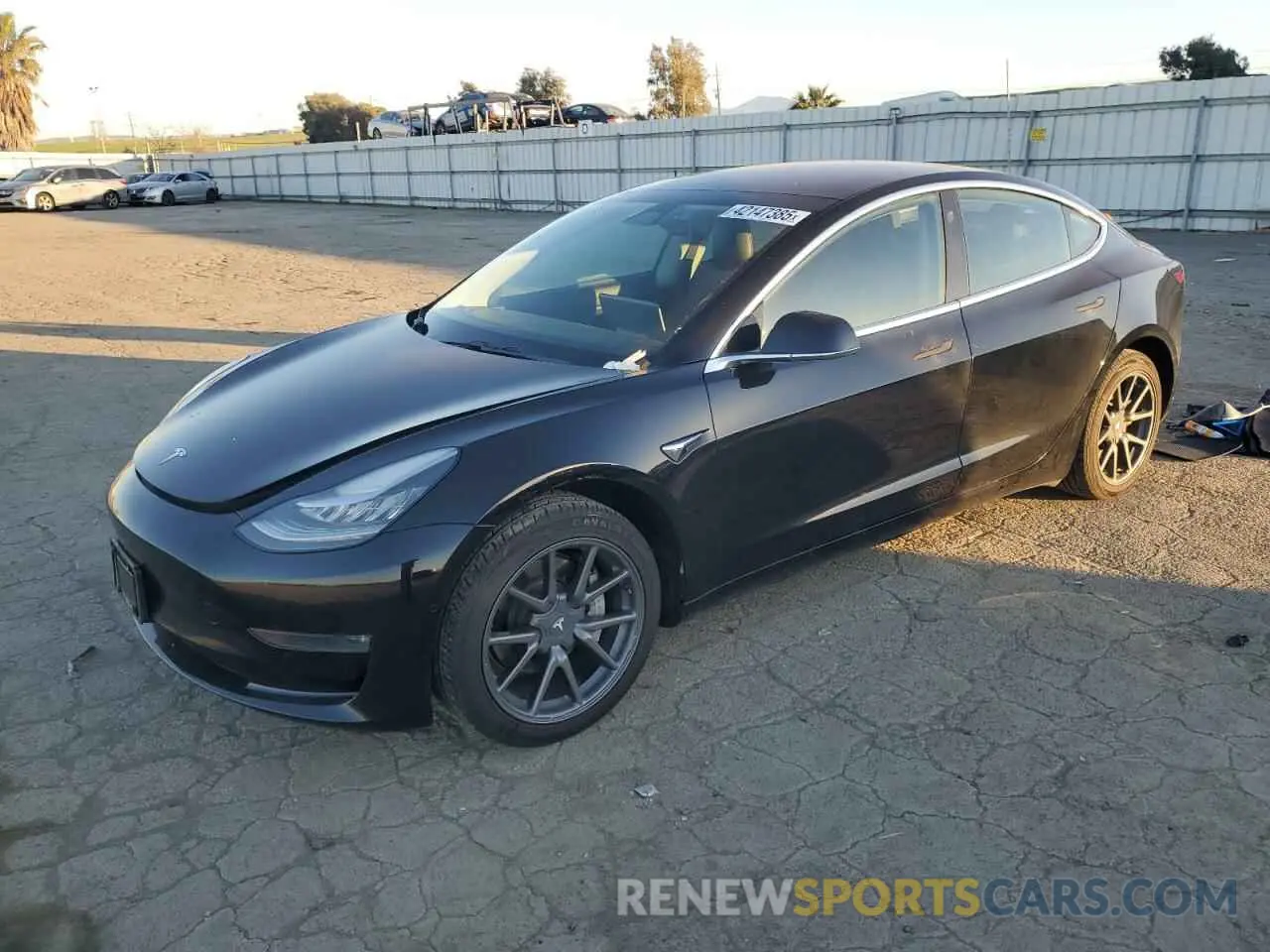 1 Photograph of a damaged car 5YJ3E1EA2KF422488 TESLA MODEL 3 2019