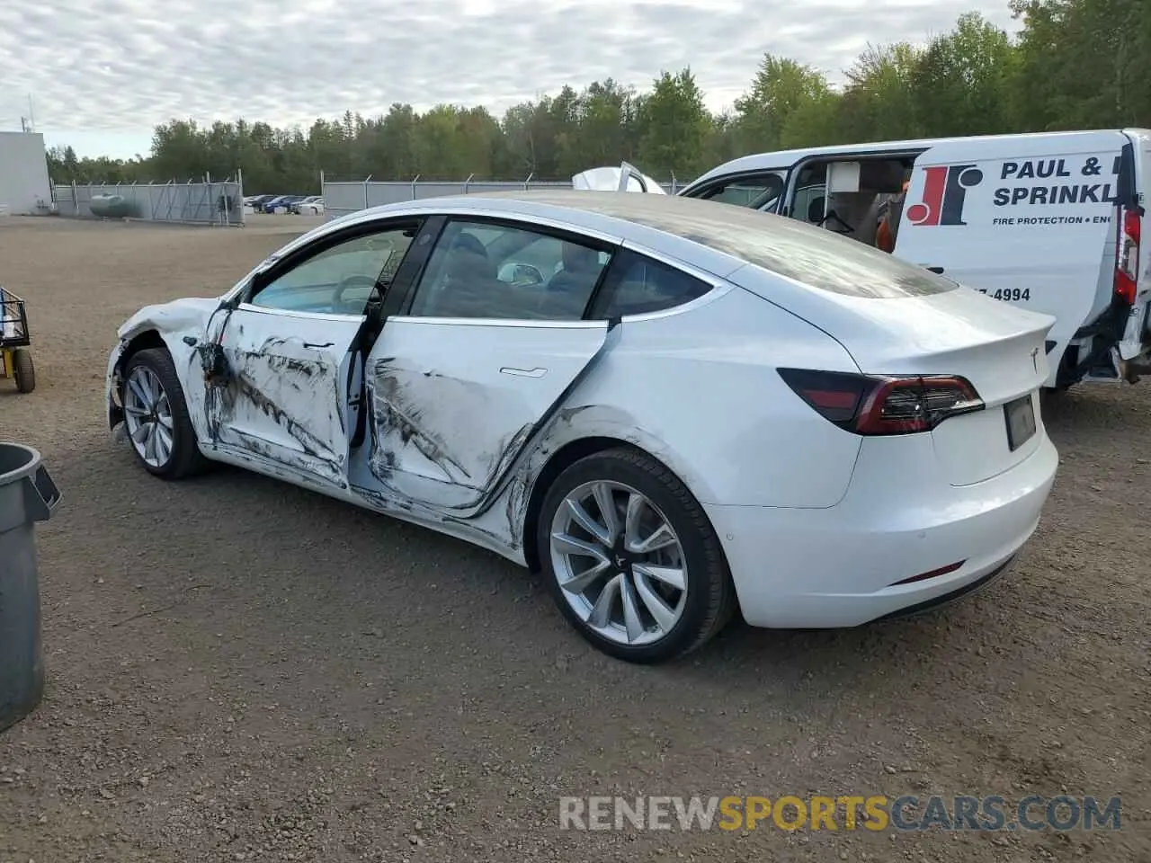 2 Photograph of a damaged car 5YJ3E1EA2KF428050 TESLA MODEL 3 2019