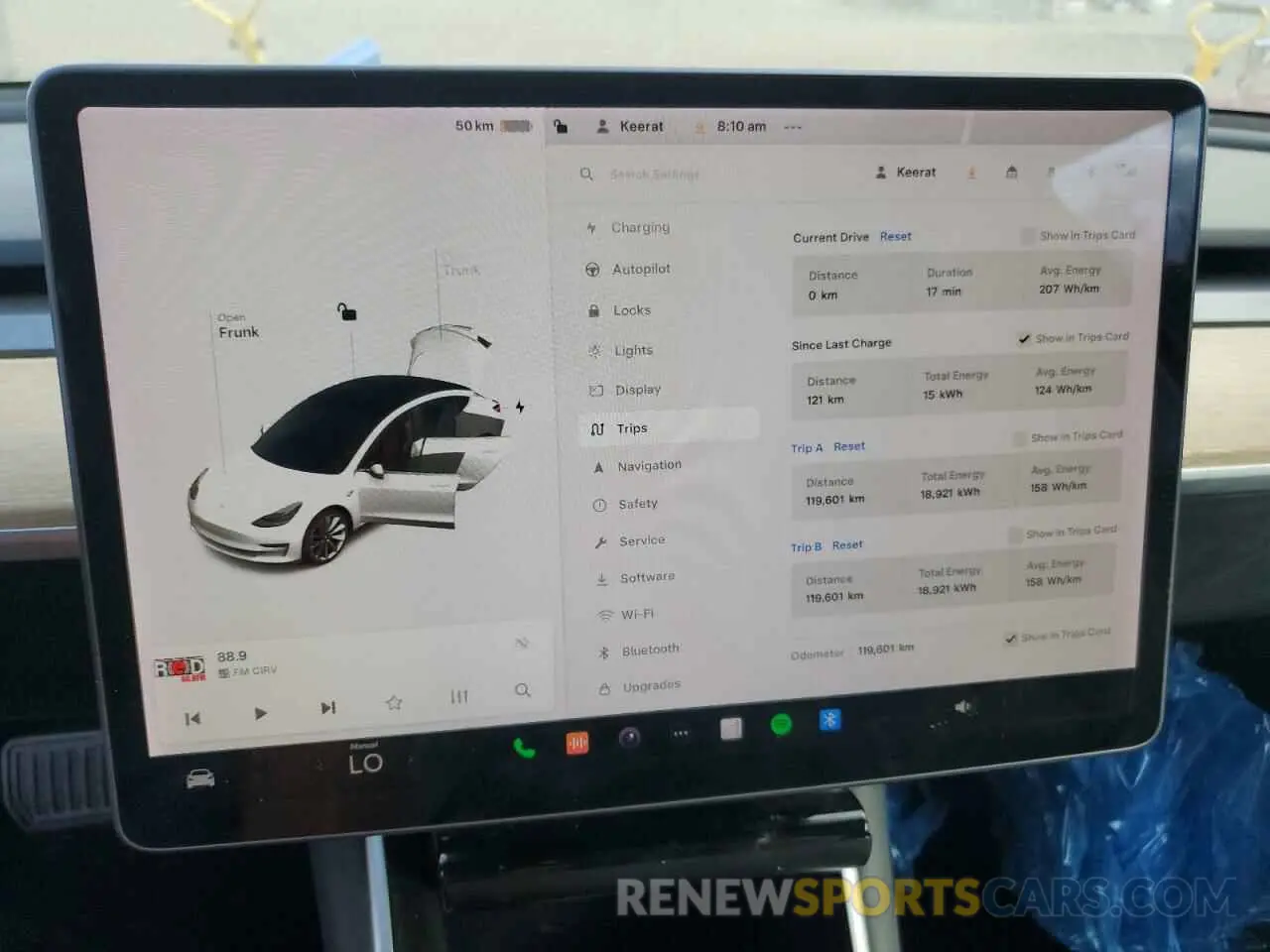 9 Photograph of a damaged car 5YJ3E1EA2KF428050 TESLA MODEL 3 2019