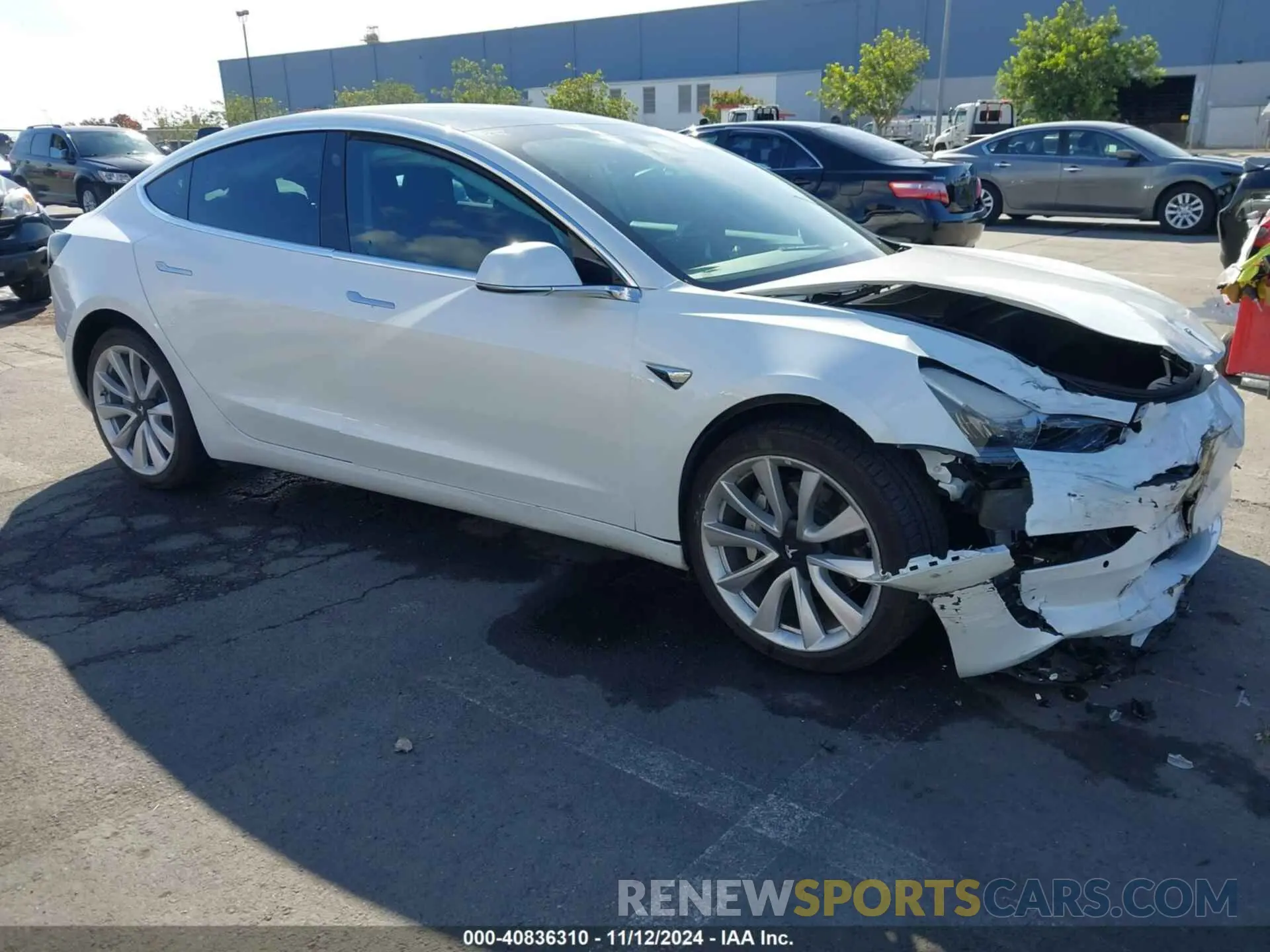 1 Photograph of a damaged car 5YJ3E1EA2KF428520 TESLA MODEL 3 2019