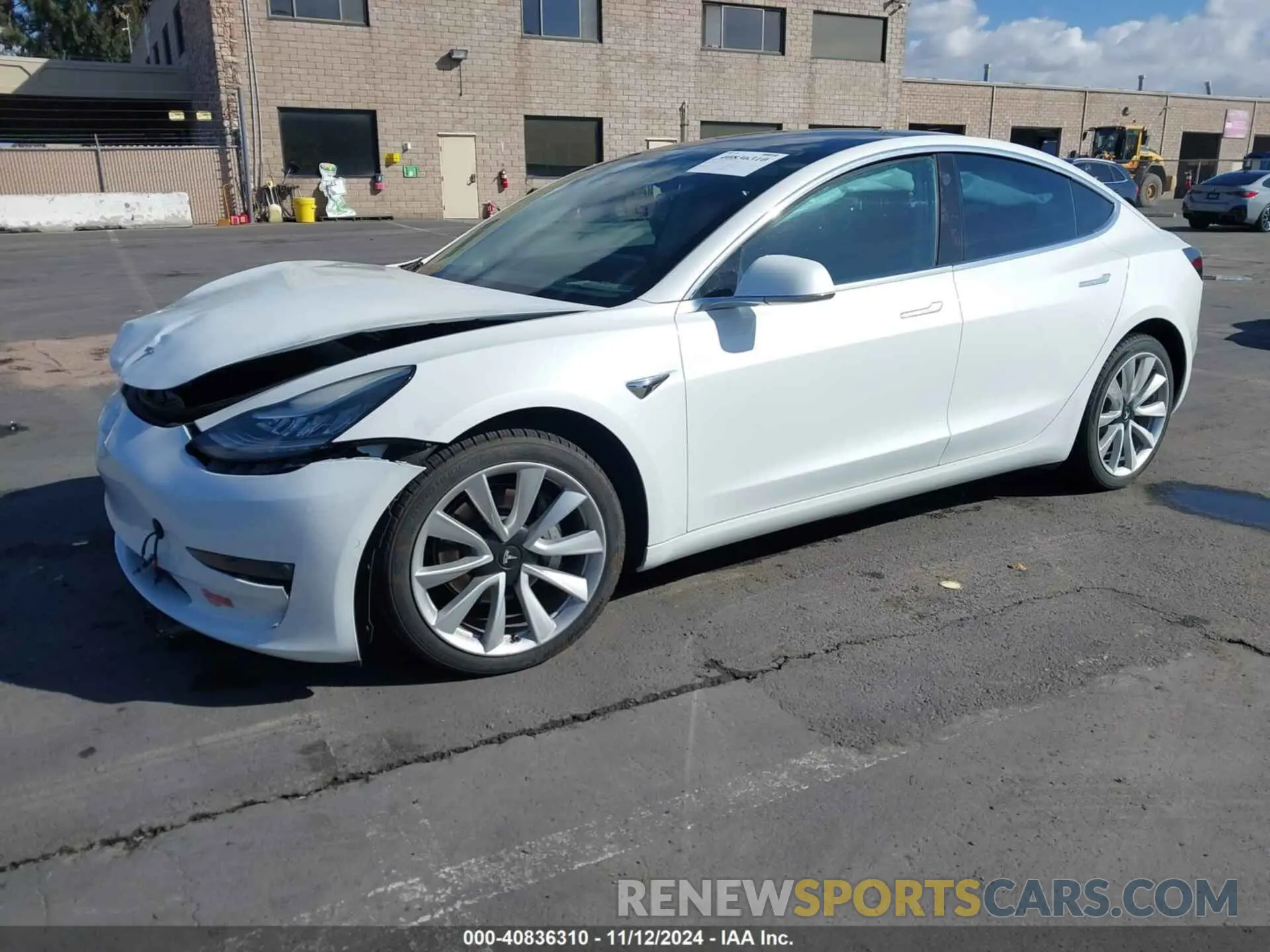 2 Photograph of a damaged car 5YJ3E1EA2KF428520 TESLA MODEL 3 2019