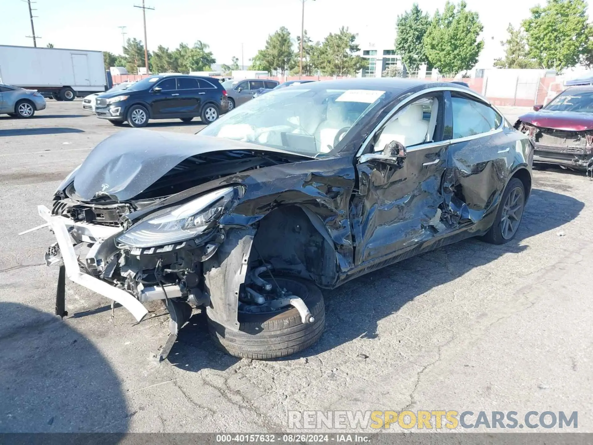 2 Photograph of a damaged car 5YJ3E1EA2KF431479 TESLA MODEL 3 2019