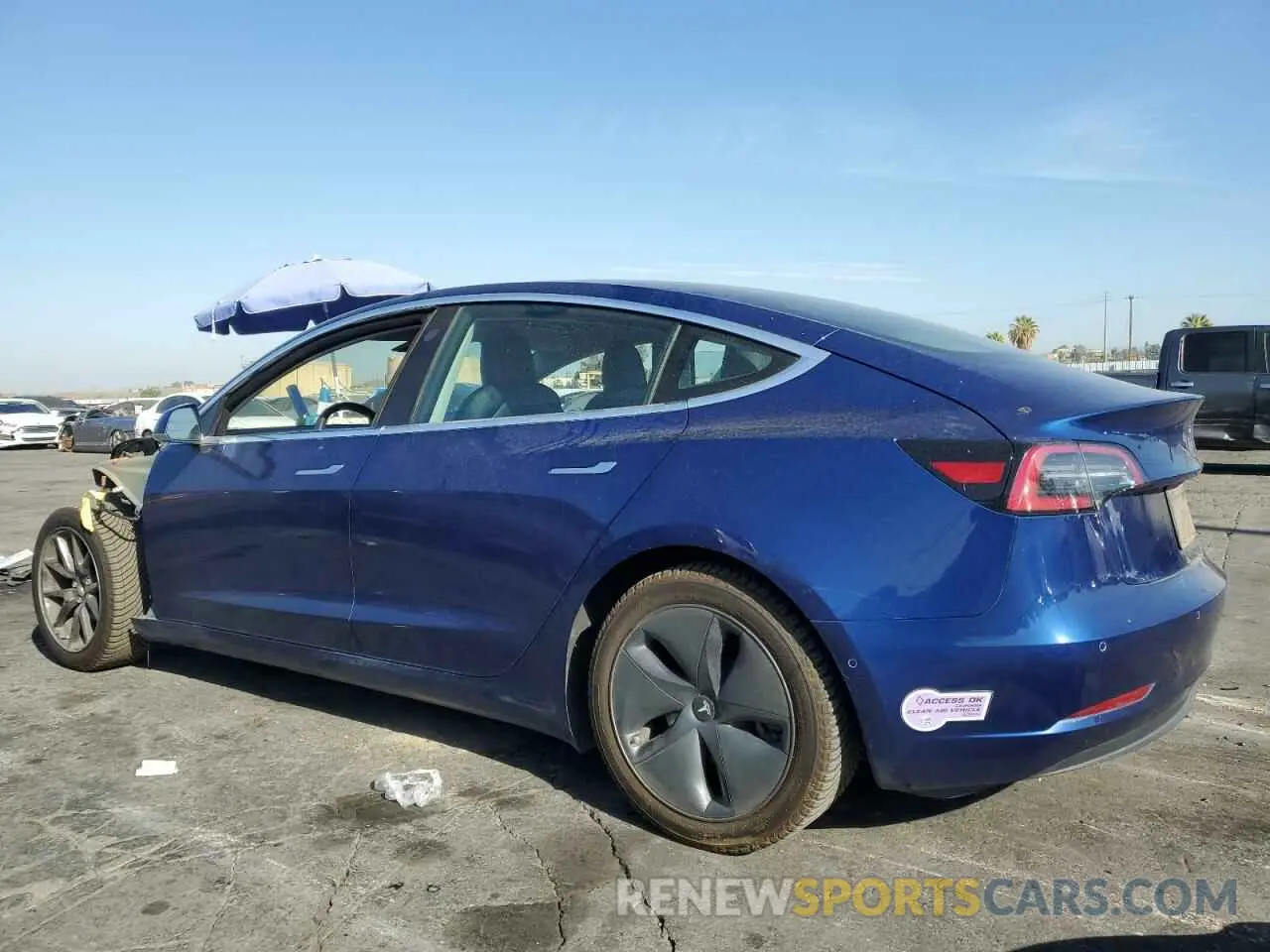 2 Photograph of a damaged car 5YJ3E1EA2KF436049 TESLA MODEL 3 2019