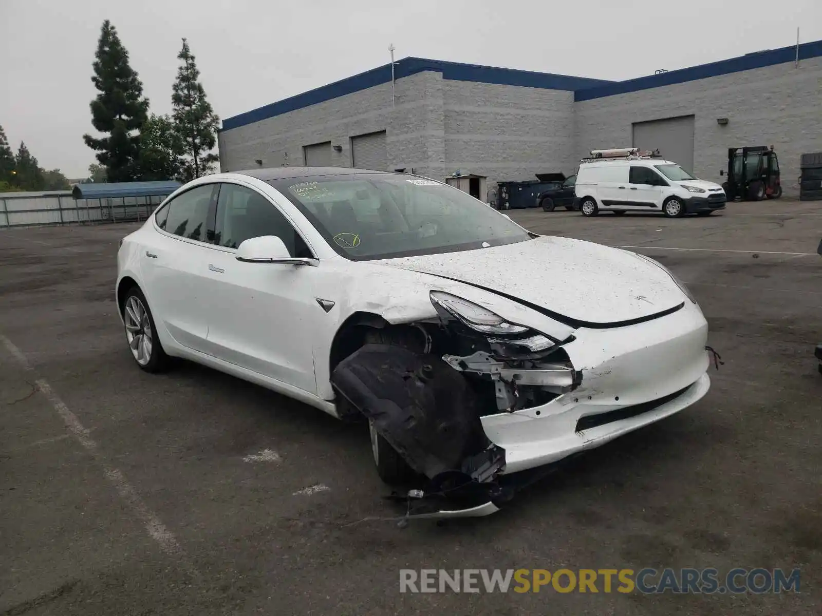 1 Photograph of a damaged car 5YJ3E1EA2KF436455 TESLA MODEL 3 2019