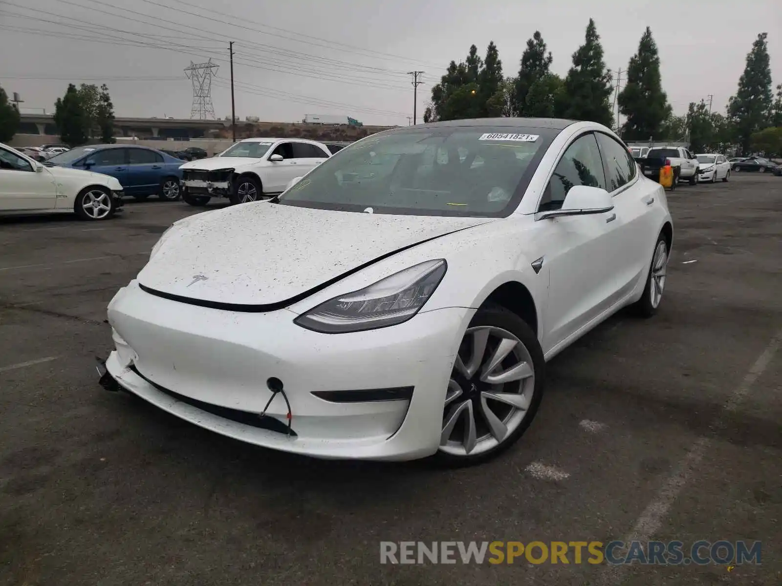 2 Photograph of a damaged car 5YJ3E1EA2KF436455 TESLA MODEL 3 2019