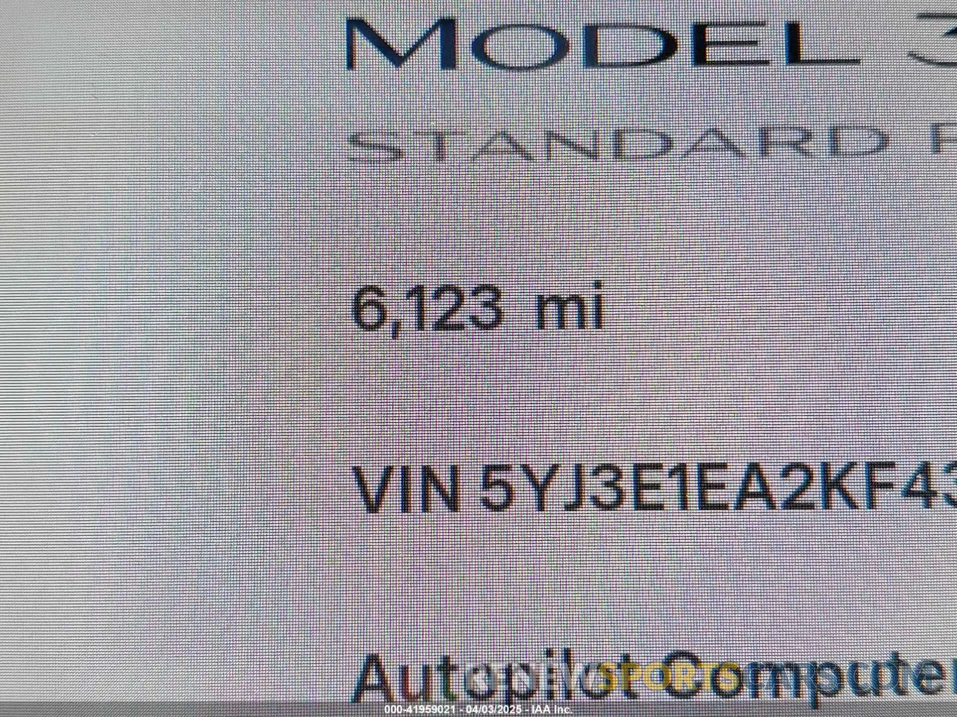 16 Photograph of a damaged car 5YJ3E1EA2KF437900 TESLA MODEL 3 2019