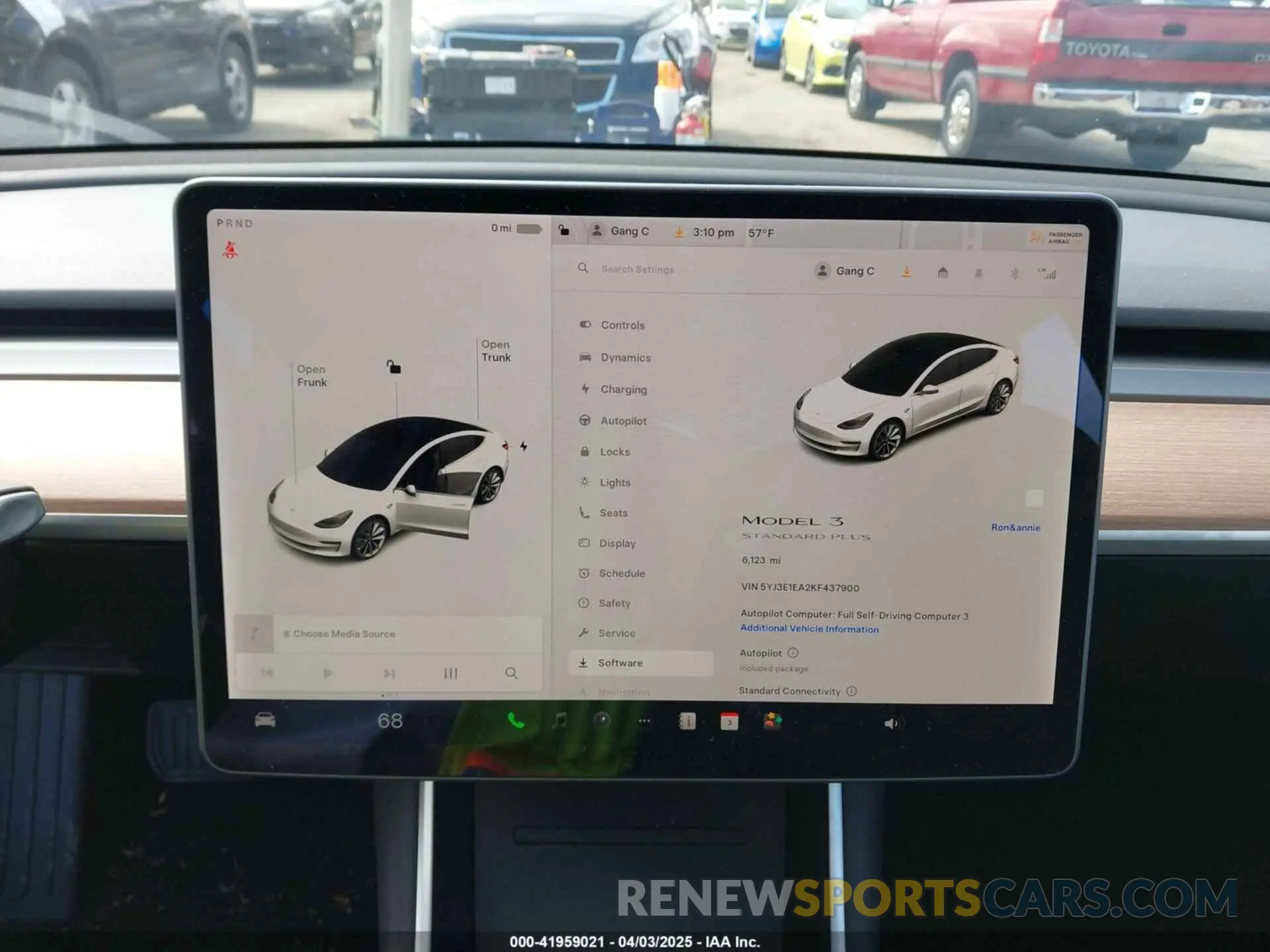 19 Photograph of a damaged car 5YJ3E1EA2KF437900 TESLA MODEL 3 2019