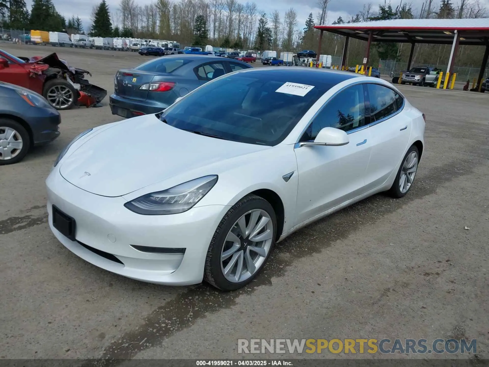 2 Photograph of a damaged car 5YJ3E1EA2KF437900 TESLA MODEL 3 2019