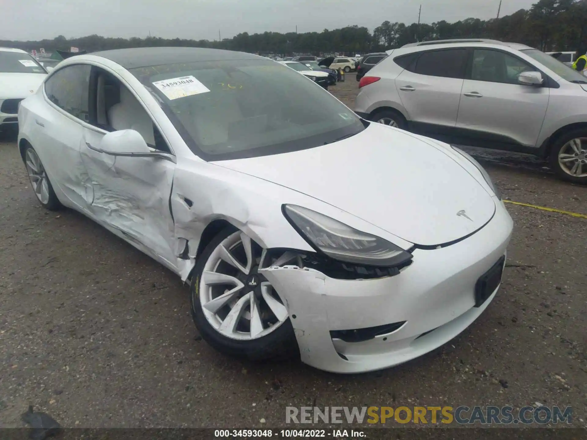 1 Photograph of a damaged car 5YJ3E1EA2KF444796 TESLA MODEL 3 2019