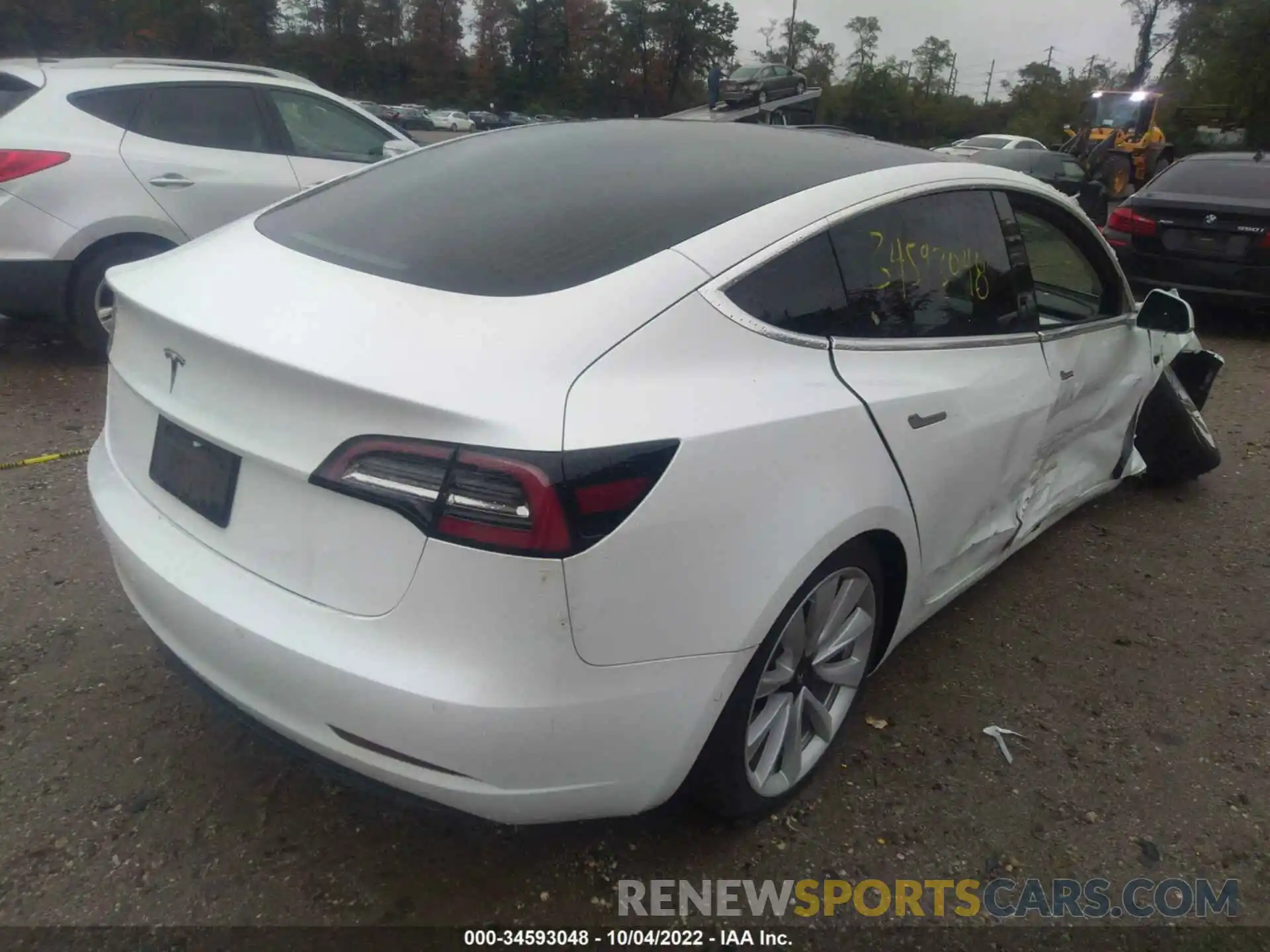 4 Photograph of a damaged car 5YJ3E1EA2KF444796 TESLA MODEL 3 2019