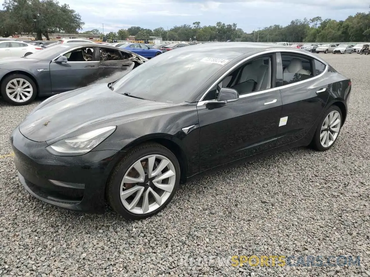 1 Photograph of a damaged car 5YJ3E1EA2KF445219 TESLA MODEL 3 2019