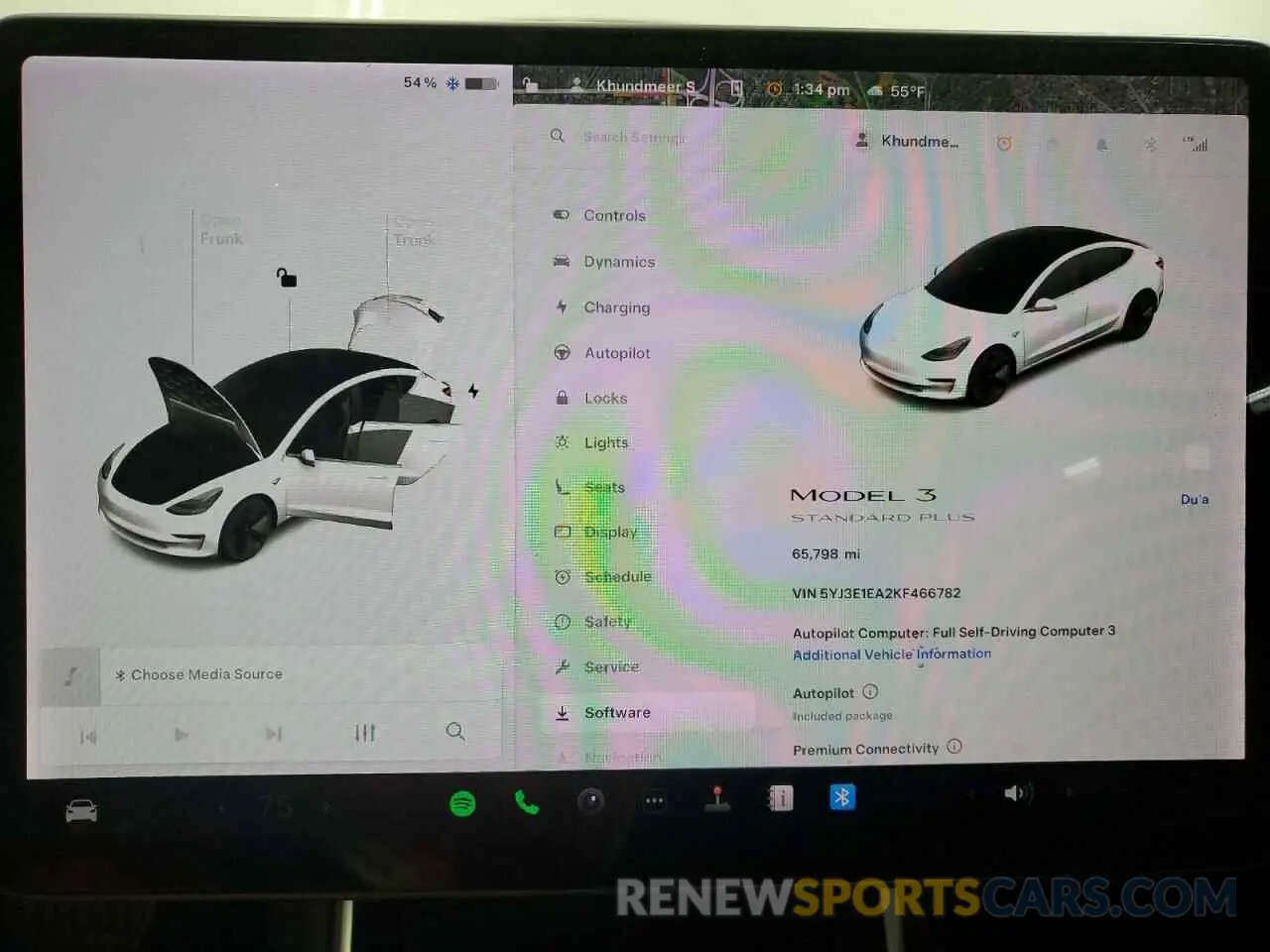 9 Photograph of a damaged car 5YJ3E1EA2KF466782 TESLA MODEL 3 2019