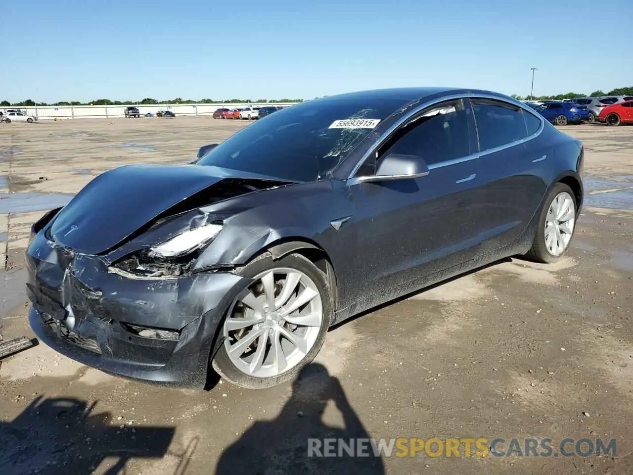 1 Photograph of a damaged car 5YJ3E1EA2KF474929 TESLA MODEL 3 2019