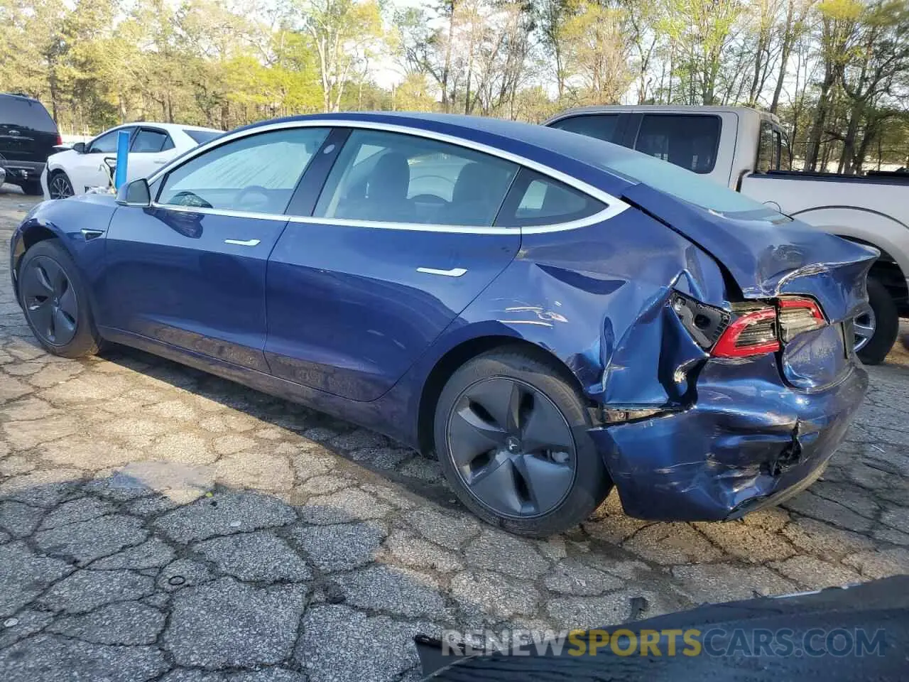 2 Photograph of a damaged car 5YJ3E1EA2KF476194 TESLA MODEL 3 2019