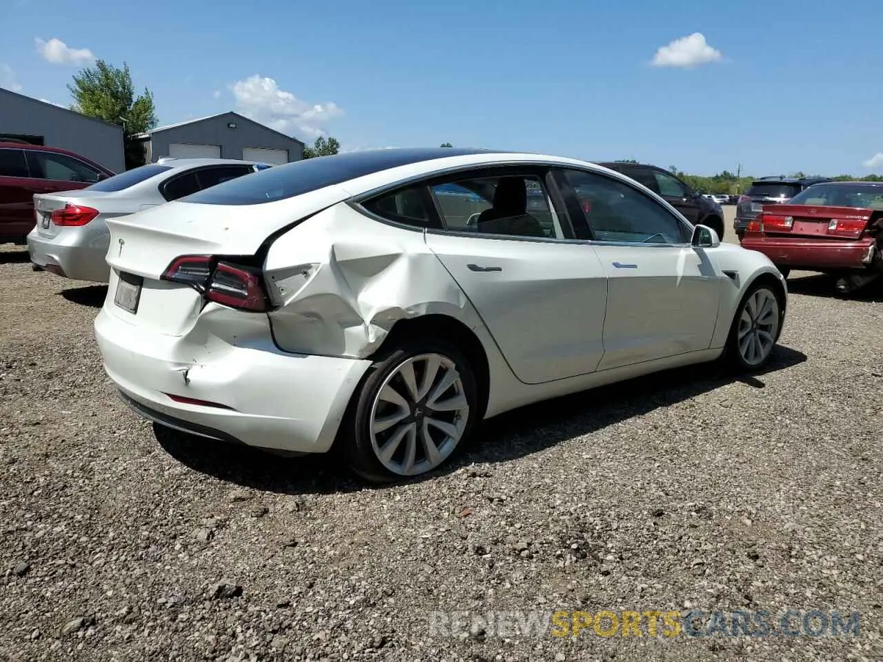 3 Photograph of a damaged car 5YJ3E1EA2KF480410 TESLA MODEL 3 2019