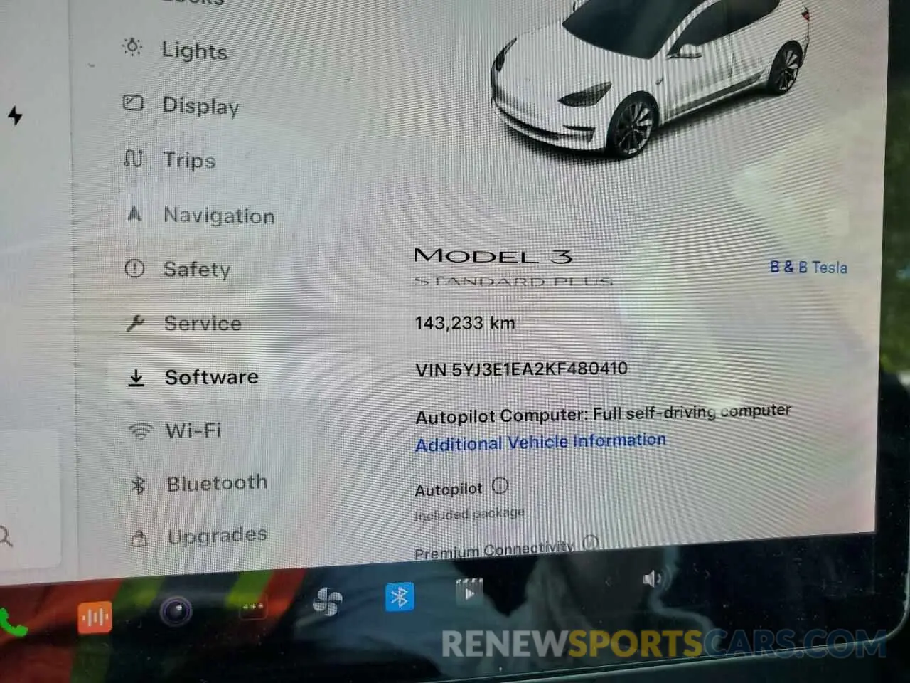 9 Photograph of a damaged car 5YJ3E1EA2KF480410 TESLA MODEL 3 2019