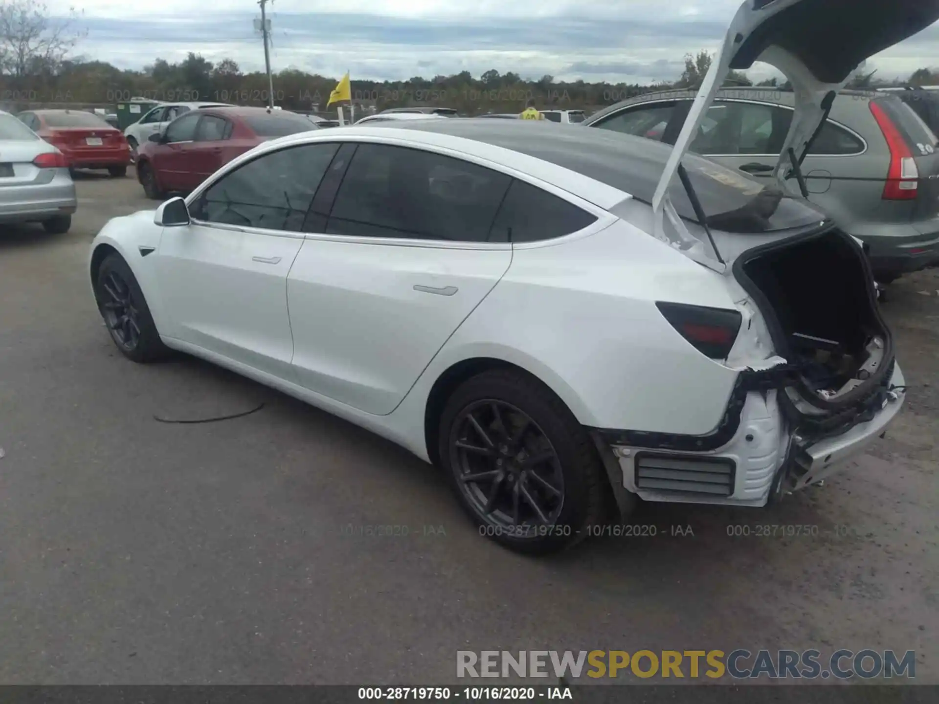 3 Photograph of a damaged car 5YJ3E1EA2KF484439 TESLA MODEL 3 2019