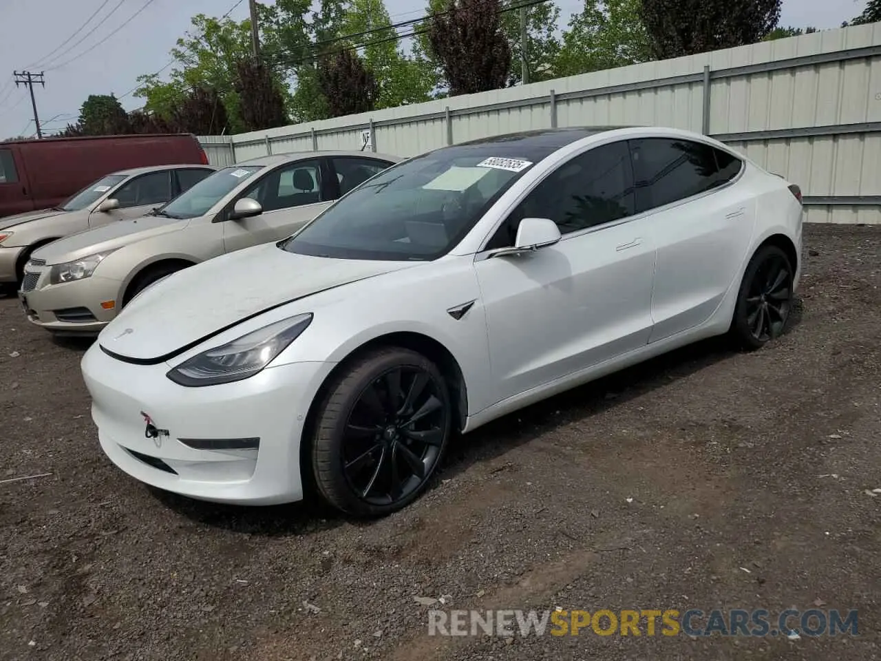 1 Photograph of a damaged car 5YJ3E1EA2KF486532 TESLA MODEL 3 2019
