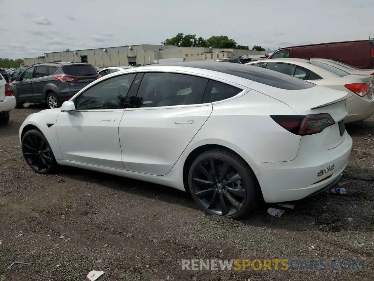2 Photograph of a damaged car 5YJ3E1EA2KF486532 TESLA MODEL 3 2019