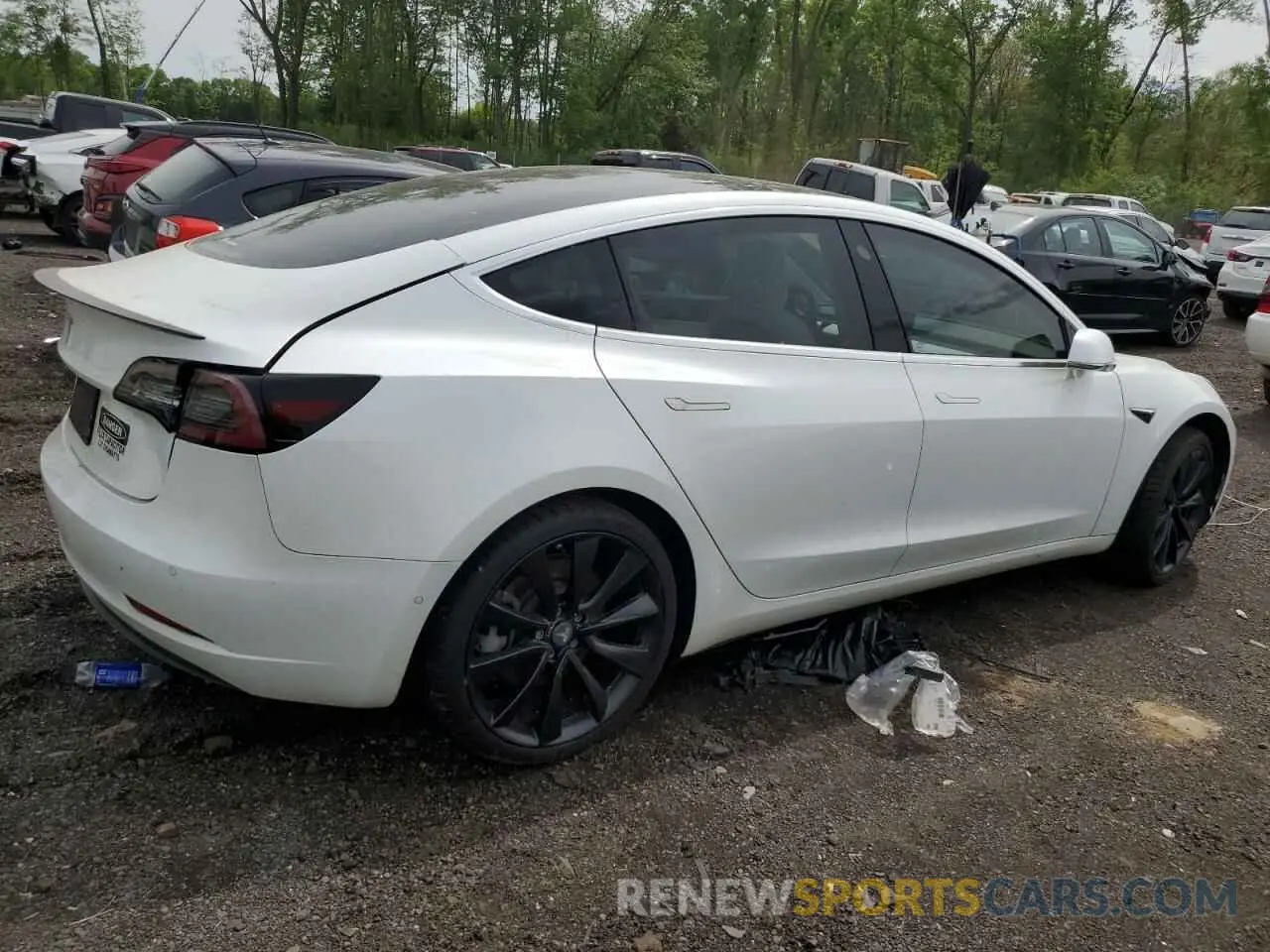 3 Photograph of a damaged car 5YJ3E1EA2KF486532 TESLA MODEL 3 2019