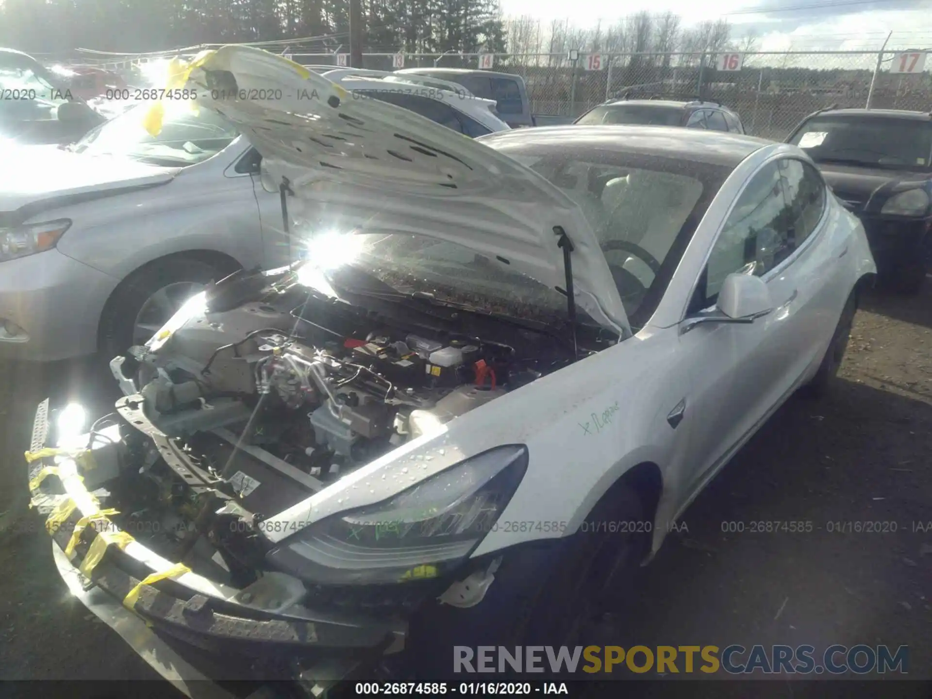 2 Photograph of a damaged car 5YJ3E1EA2KF509405 TESLA MODEL 3 2019