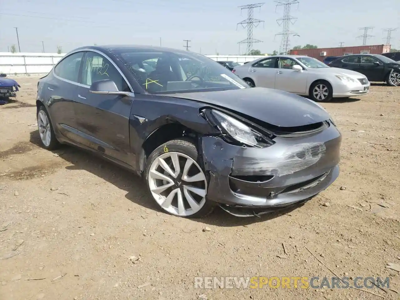 1 Photograph of a damaged car 5YJ3E1EA2KF529833 TESLA MODEL 3 2019