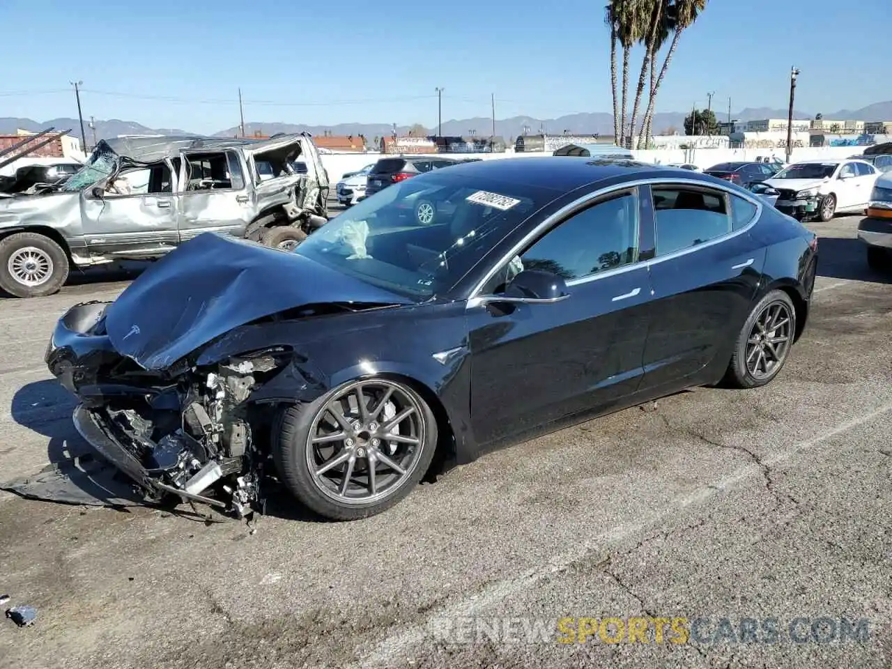 1 Photograph of a damaged car 5YJ3E1EA3KF189978 TESLA MODEL 3 2019