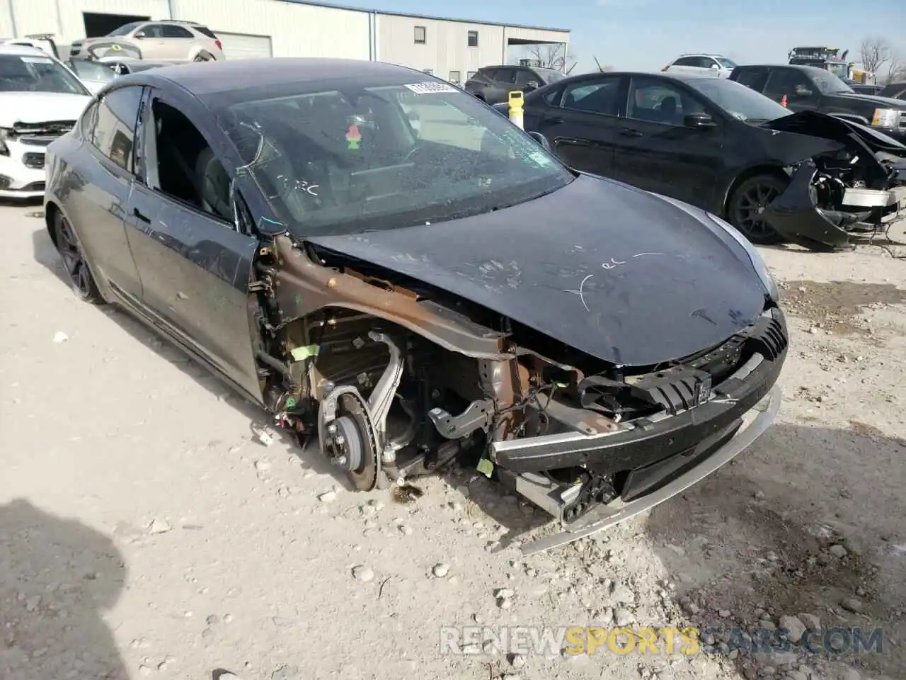 1 Photograph of a damaged car 5YJ3E1EA3KF298408 TESLA MODEL 3 2019