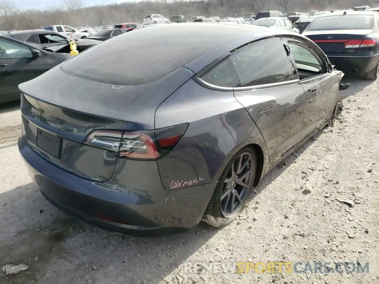 4 Photograph of a damaged car 5YJ3E1EA3KF298408 TESLA MODEL 3 2019