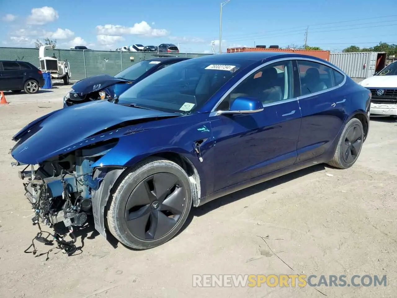 1 Photograph of a damaged car 5YJ3E1EA3KF299252 TESLA MODEL 3 2019