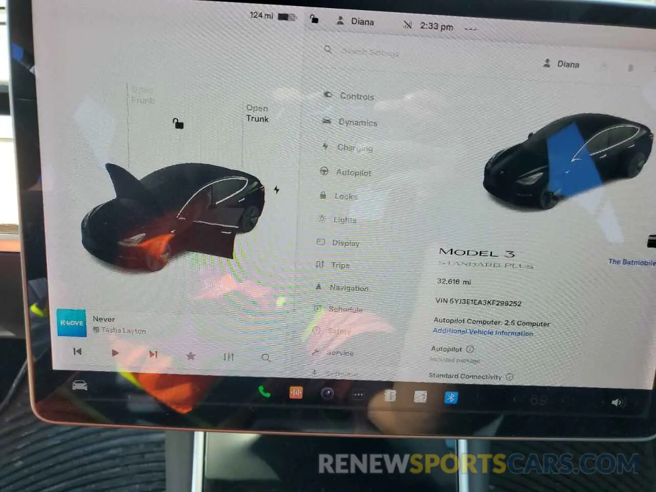 9 Photograph of a damaged car 5YJ3E1EA3KF299252 TESLA MODEL 3 2019