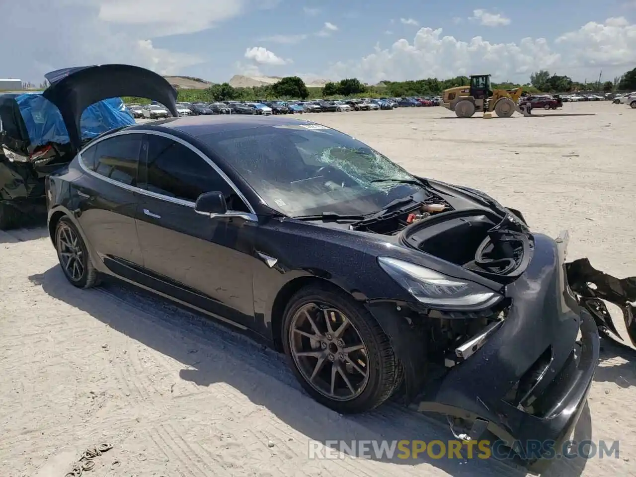 1 Photograph of a damaged car 5YJ3E1EA3KF305664 TESLA MODEL 3 2019