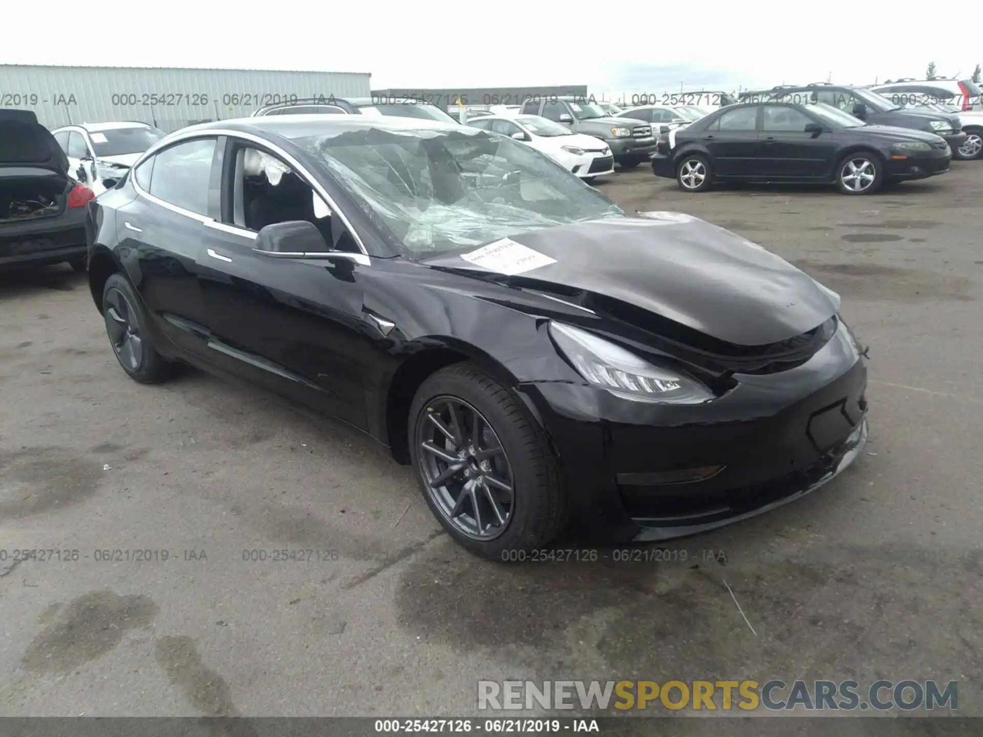 1 Photograph of a damaged car 5YJ3E1EA3KF306720 TESLA MODEL 3 2019