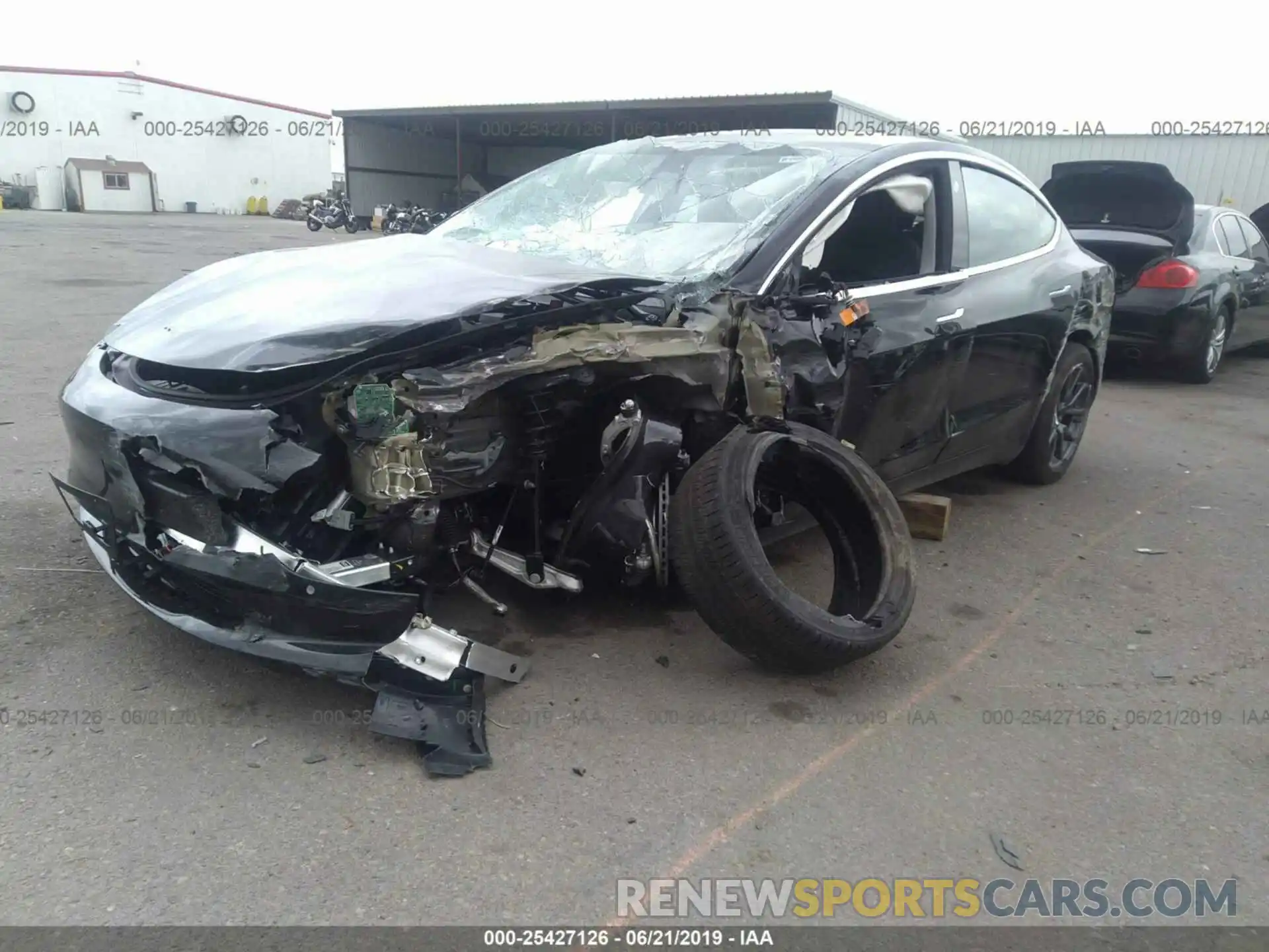 2 Photograph of a damaged car 5YJ3E1EA3KF306720 TESLA MODEL 3 2019