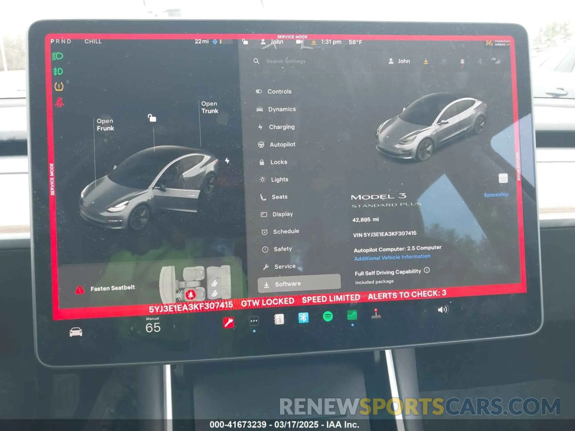 18 Photograph of a damaged car 5YJ3E1EA3KF307415 TESLA MODEL 3 2019