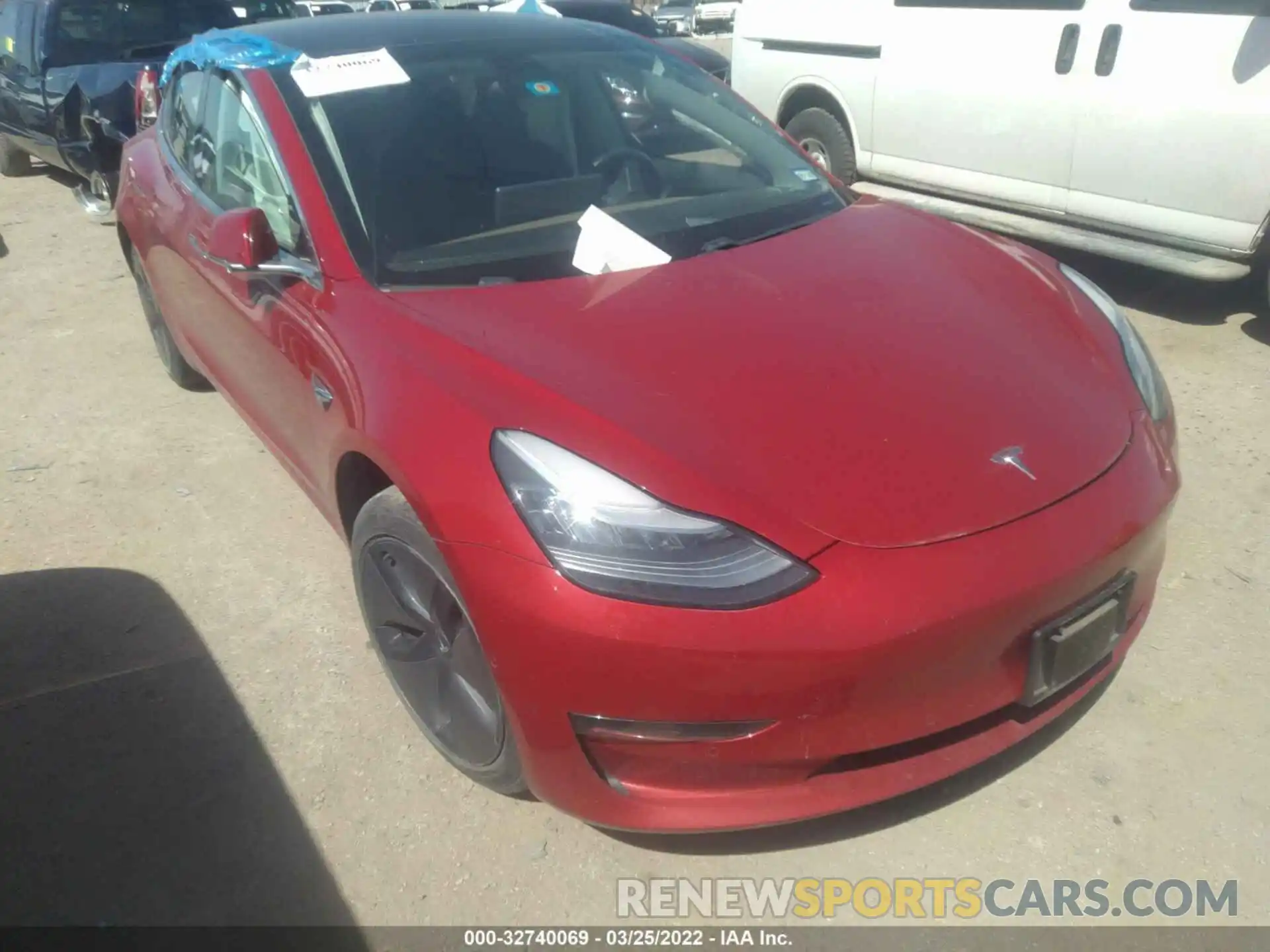 1 Photograph of a damaged car 5YJ3E1EA3KF308712 TESLA MODEL 3 2019