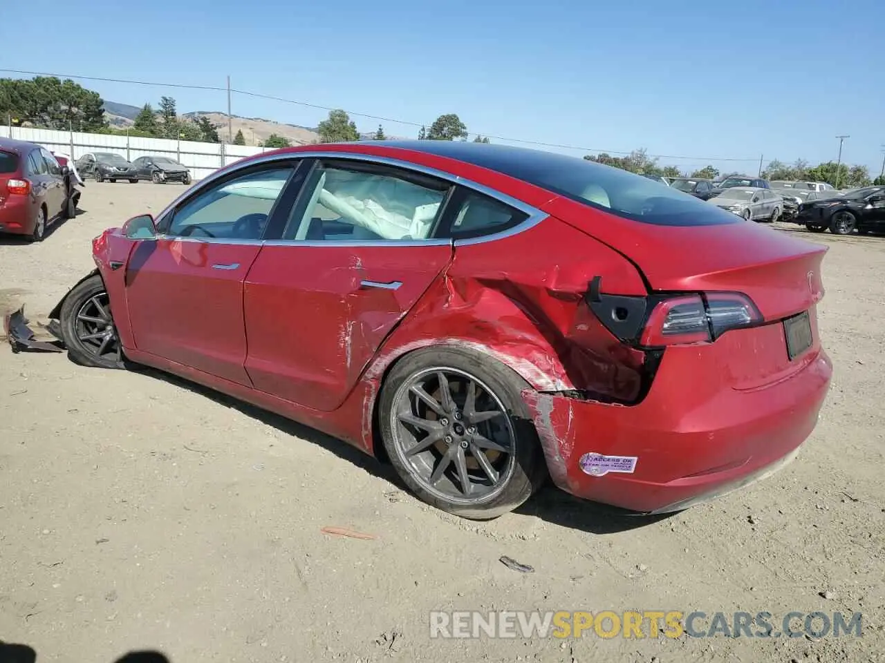 2 Photograph of a damaged car 5YJ3E1EA3KF312453 TESLA MODEL 3 2019