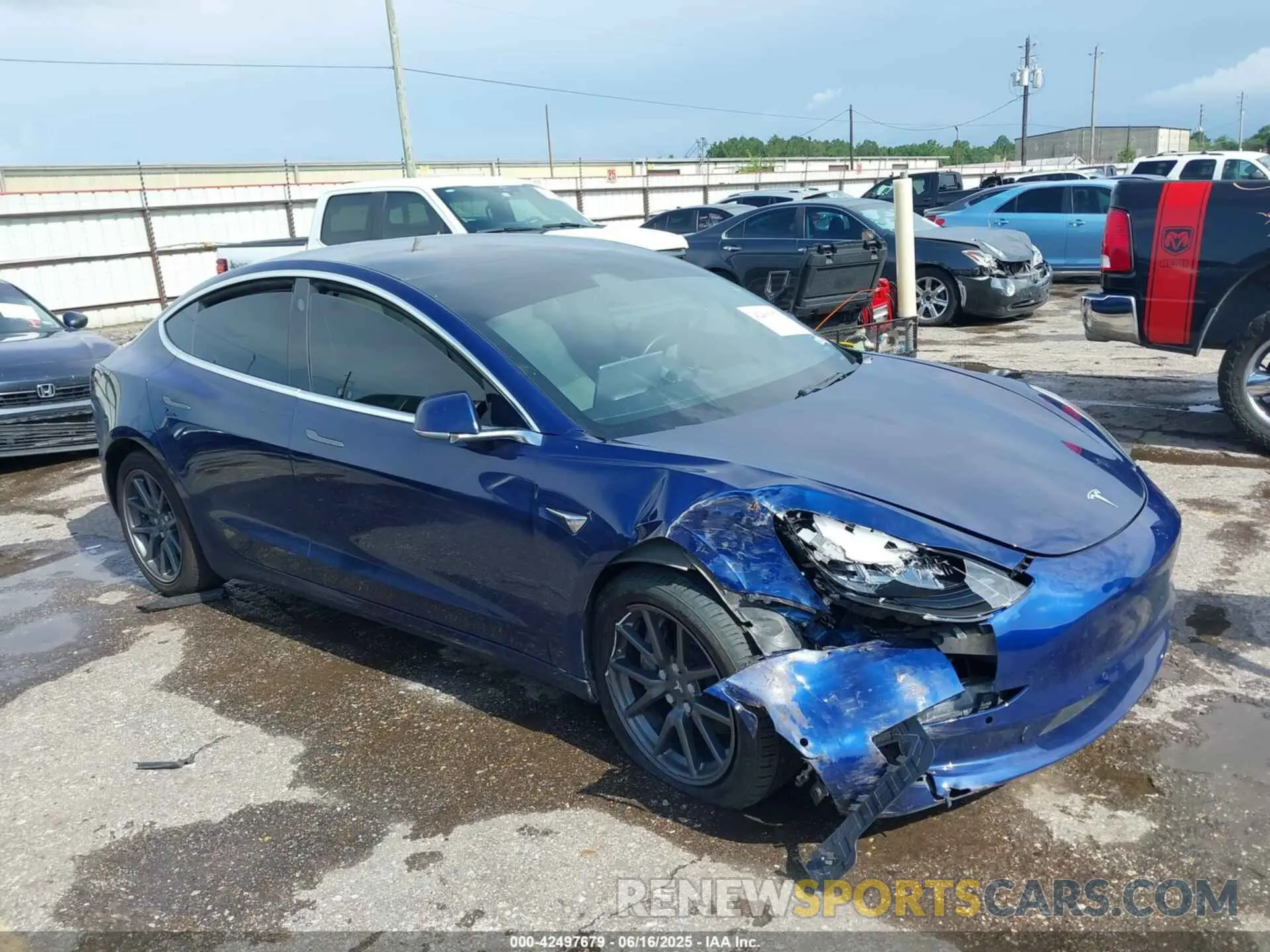 1 Photograph of a damaged car 5YJ3E1EA3KF312551 TESLA MODEL 3 2019