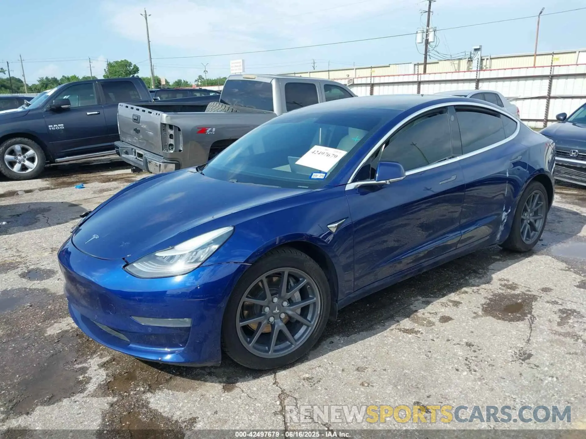 2 Photograph of a damaged car 5YJ3E1EA3KF312551 TESLA MODEL 3 2019