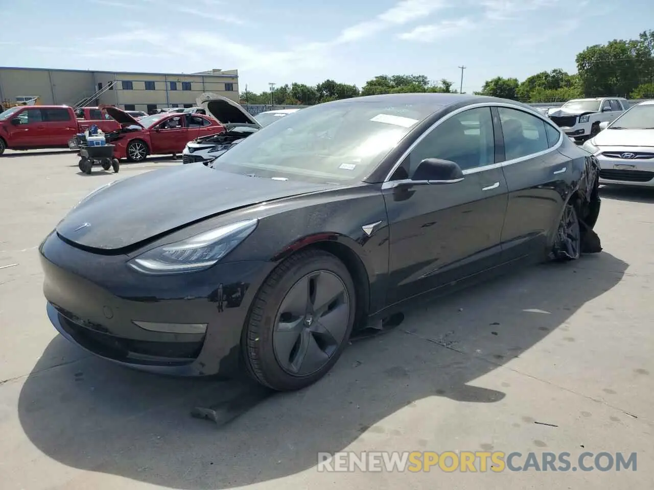1 Photograph of a damaged car 5YJ3E1EA3KF313294 TESLA MODEL 3 2019