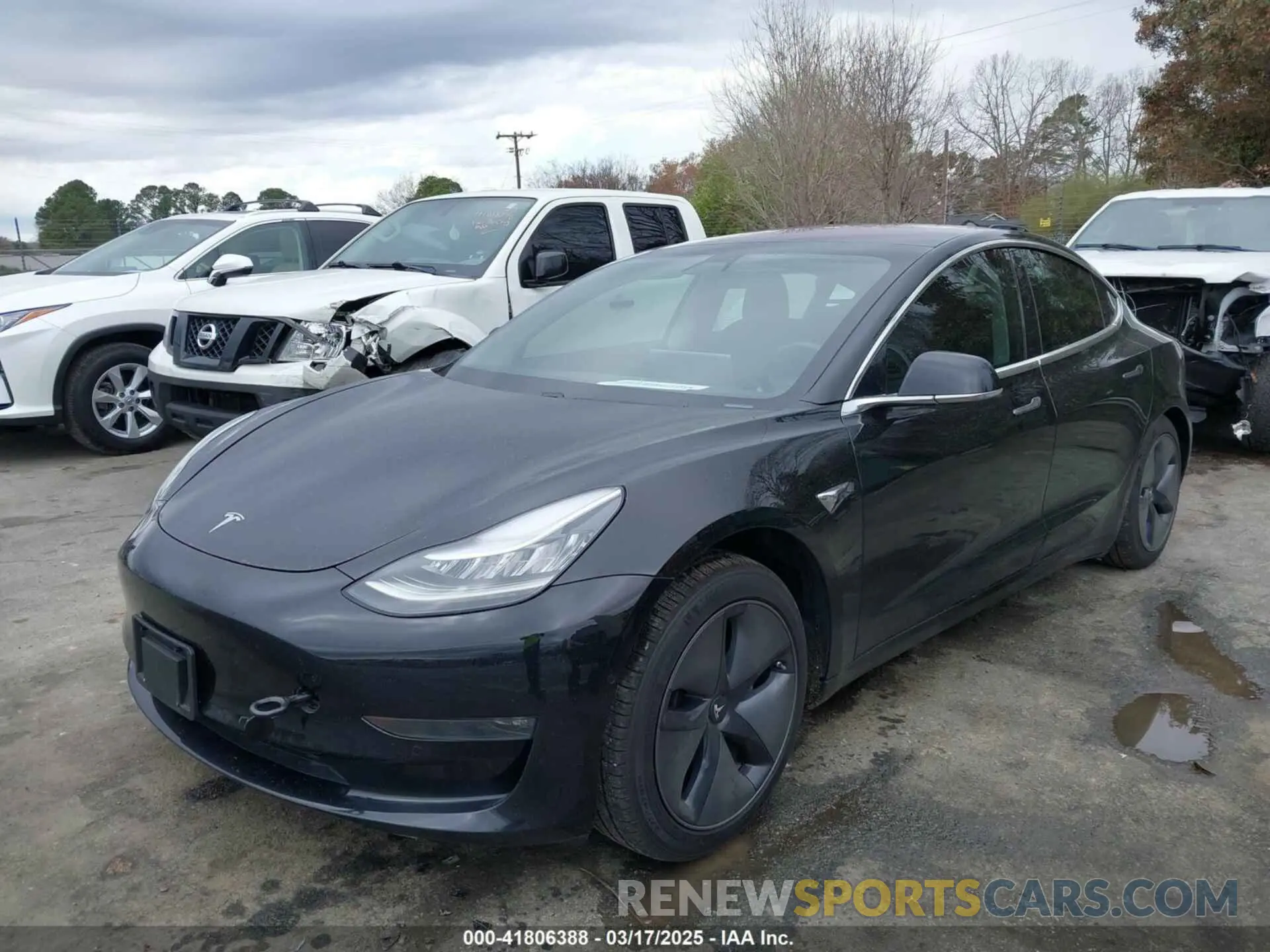 2 Photograph of a damaged car 5YJ3E1EA3KF313425 TESLA MODEL 3 2019