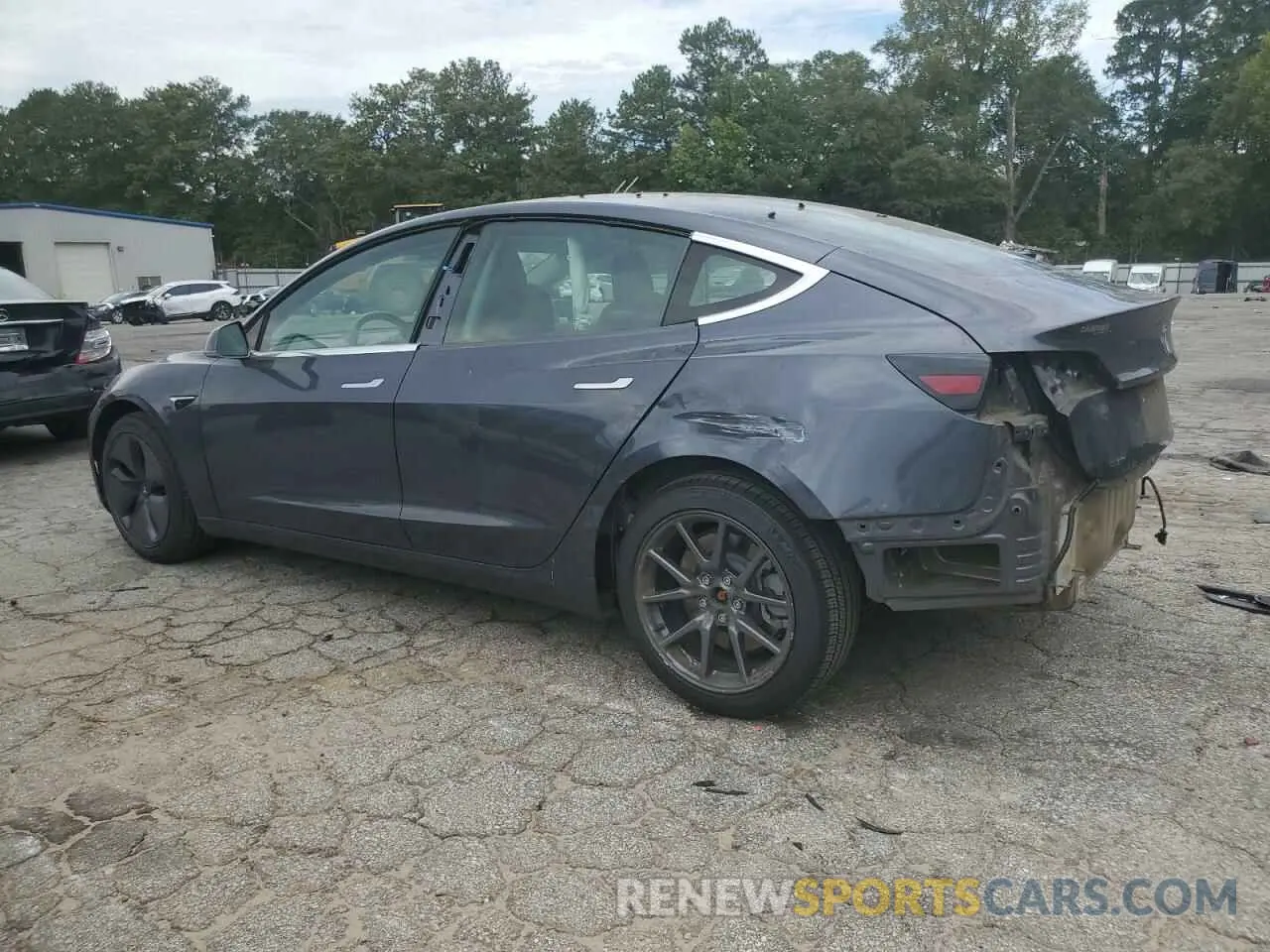 2 Photograph of a damaged car 5YJ3E1EA3KF313585 TESLA MODEL 3 2019
